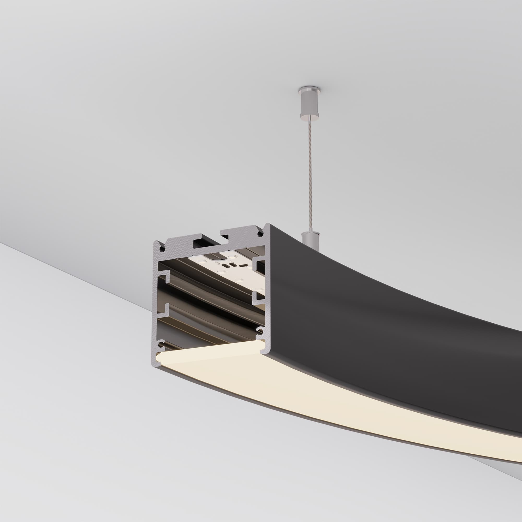 Профиль SL-ARC-3535-D1500-A90 BLACK (1180мм, дуга 1 из 4) (Arlight, Алюминий) 025514 Arlight — фото 5