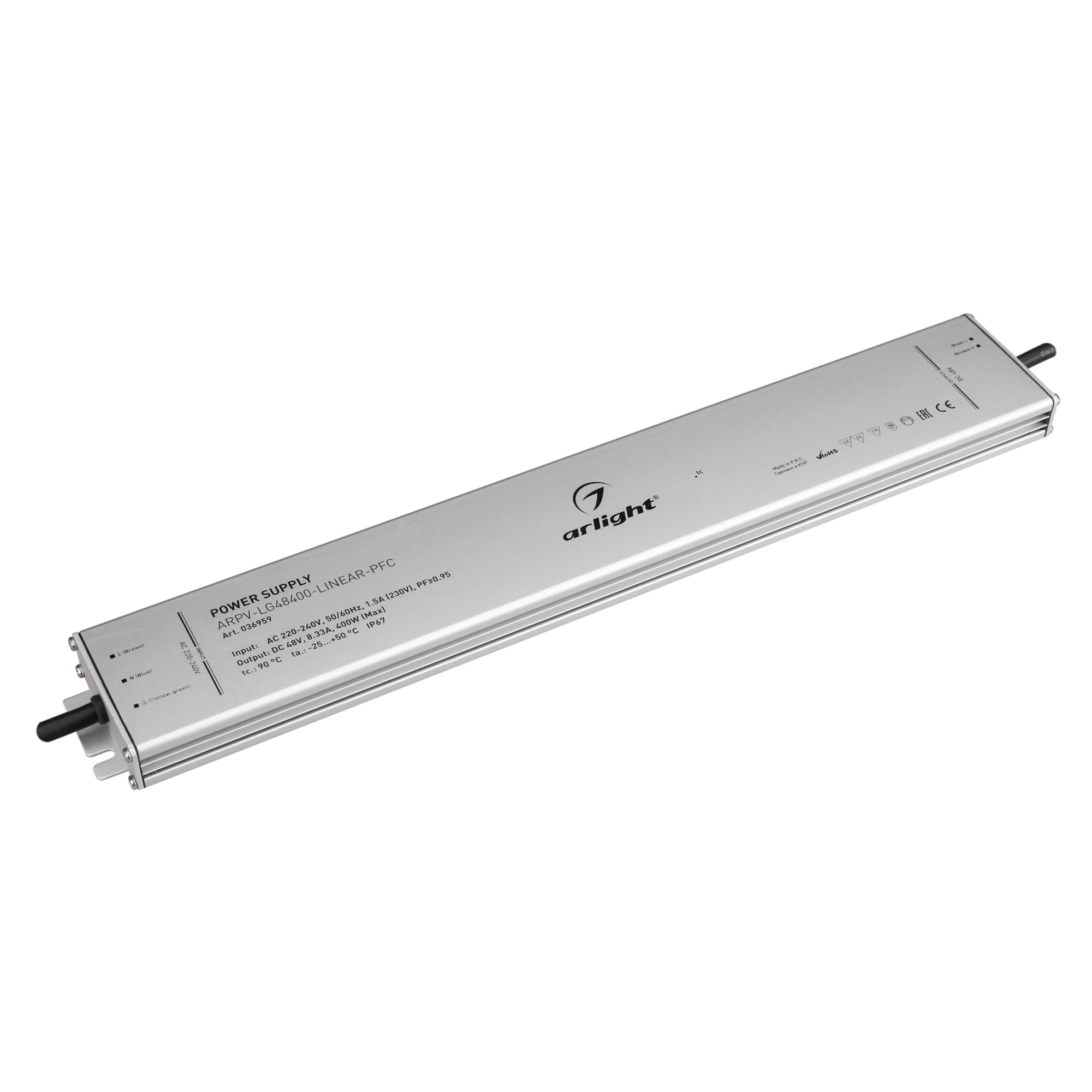 Блок питания ARPV-LG48400-LINEAR-PFC (48V, 8.33A, 400W) (Arlight, IP67 Металл, 5 лет) 036959 — фото 1