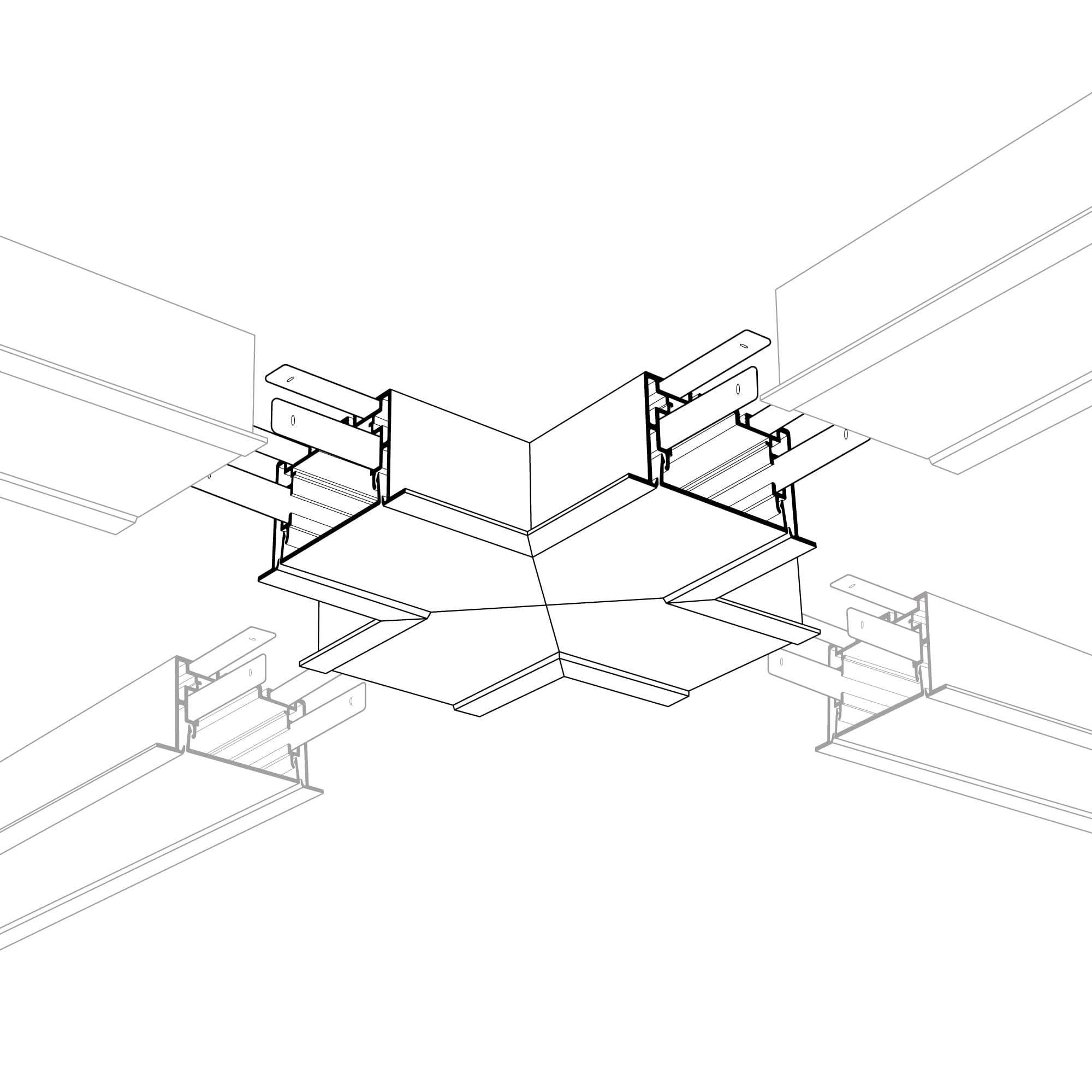 Угол S2-LINIA69-F-X90 крестовой (Arlight, Металл) 021281 Arlight — фото 2