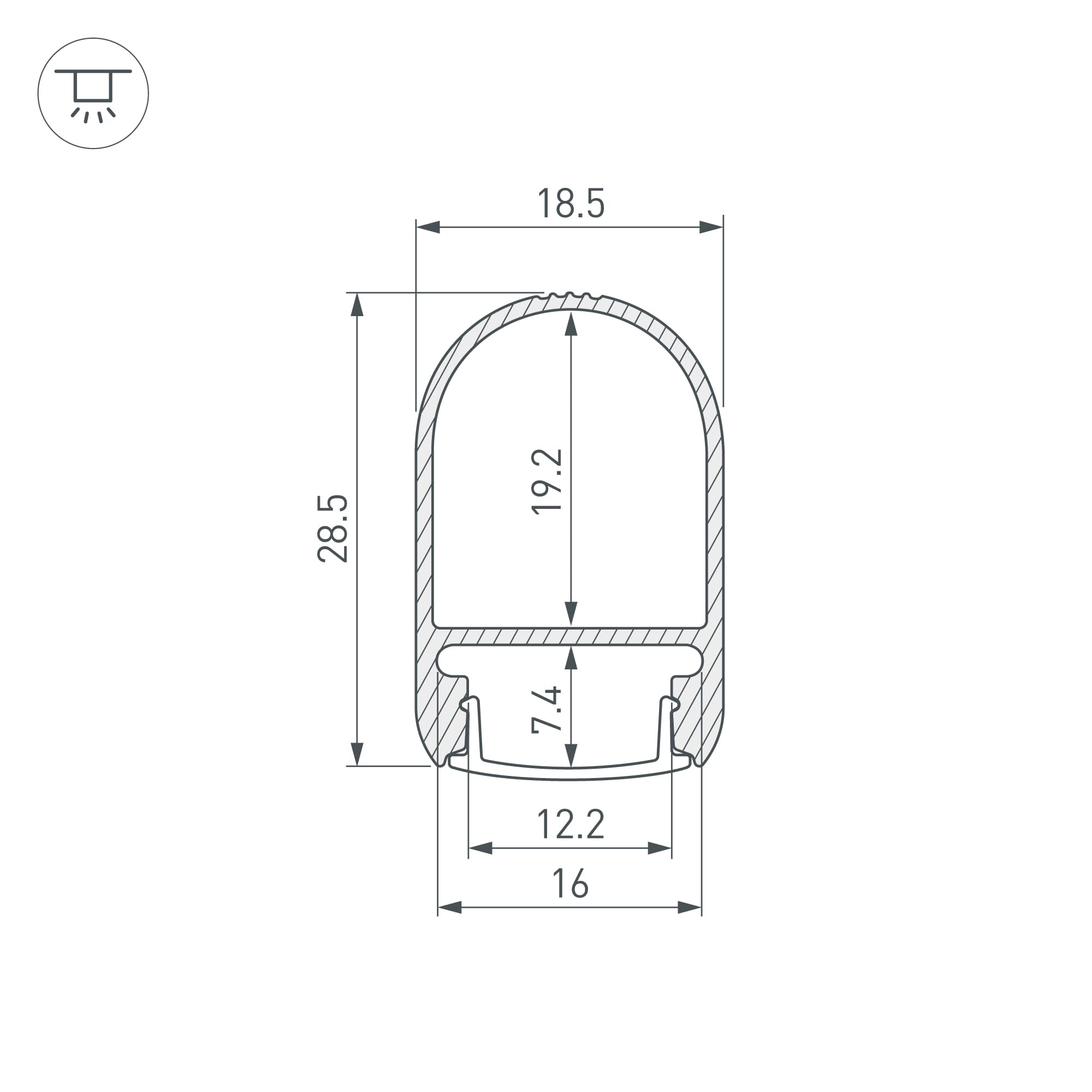 Профиль WARDROBE-1930-2000 ANOD BLACK (Arlight, Алюминий) 054943 — фото 3