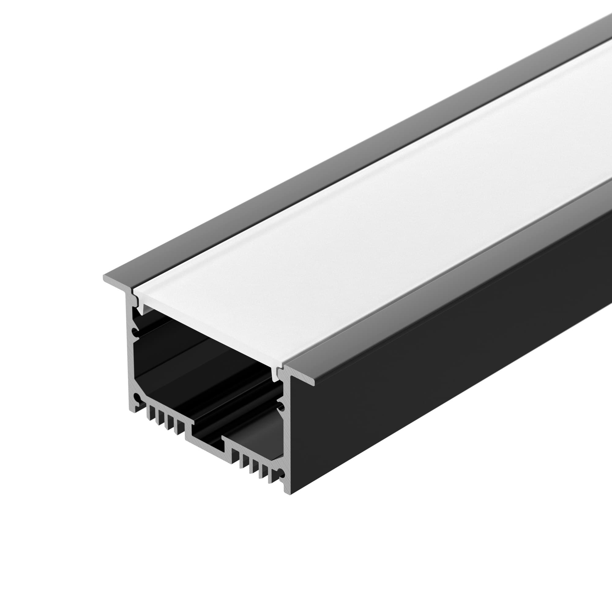 Профиль с экраном SL-LINIA62-F-2500 BLACK+OPAL (Arlight, Алюминий) 036307 Arlight — фото 1