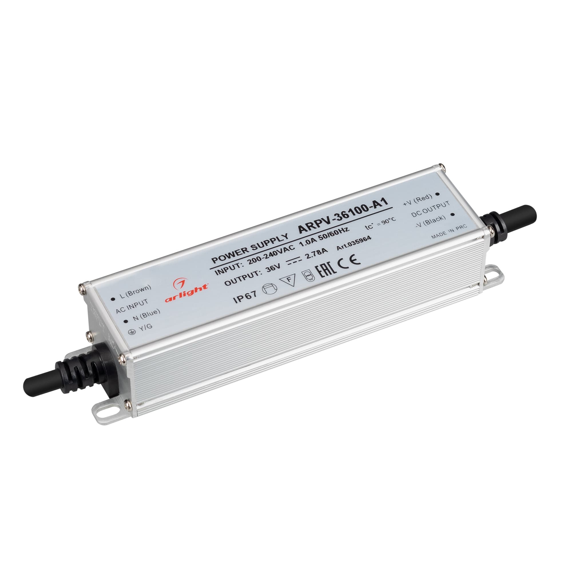 Блок питания ARPV-36100-A1 (36V, 2.78A, 100W) (Arlight, IP67 Металл, 3 года) 035964 — фото 1