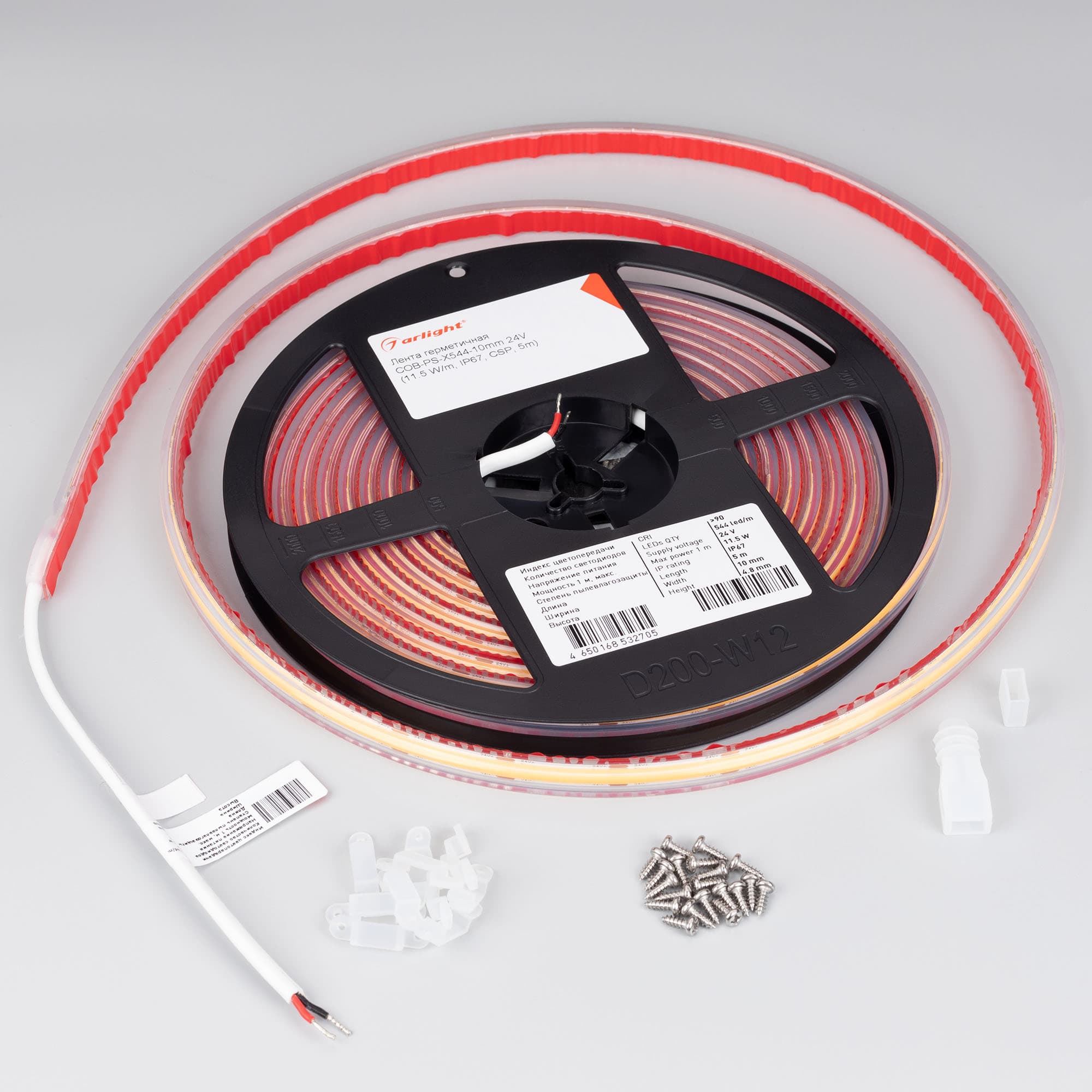 Светодиодная лента герметичная COB-PS-X544-10mm 24V White6000 (11.5 W/m, IP67, CSP, 5m) (Arlight, -) 031907(2) — фото 2