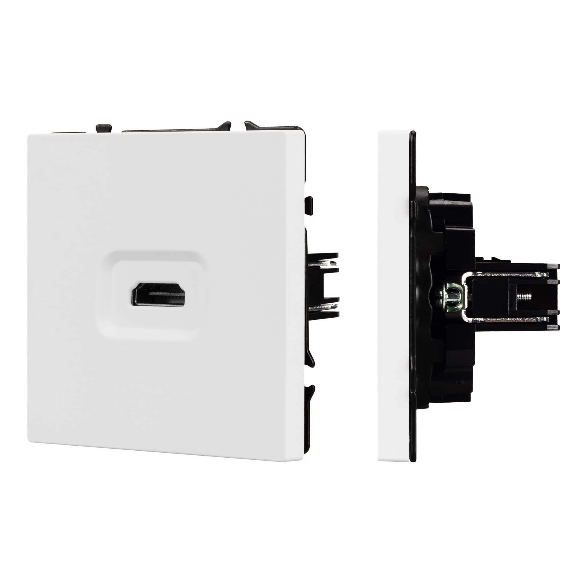 Механизм HDMI розетки SCT-NOBE-MHD1-SFPL-WH (Arlight, Белый кварц) 061846