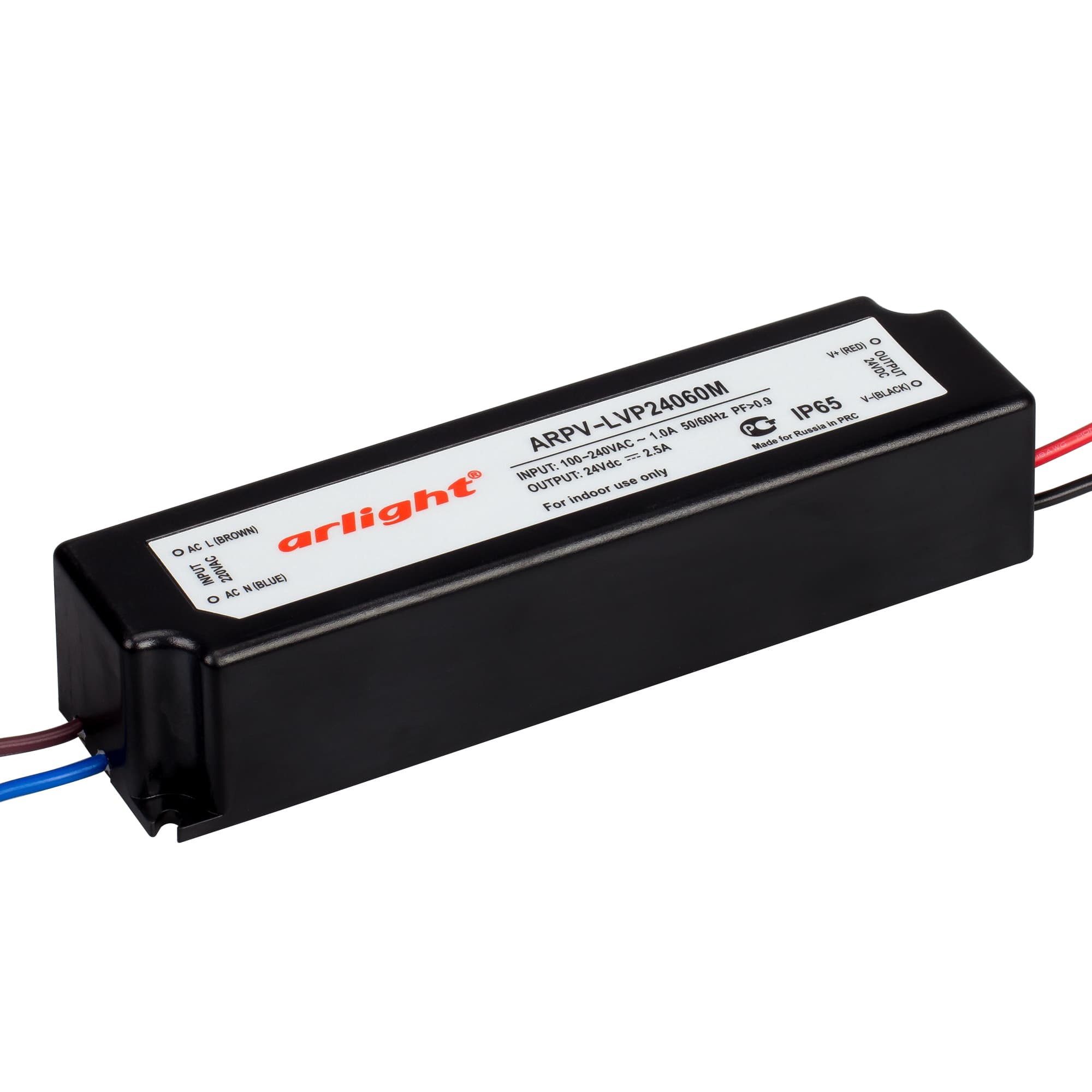 Блок питания ARPV-LVP24060M (24V, 2.5A, 60W, PFC) (Arlight, Пластик) 016865