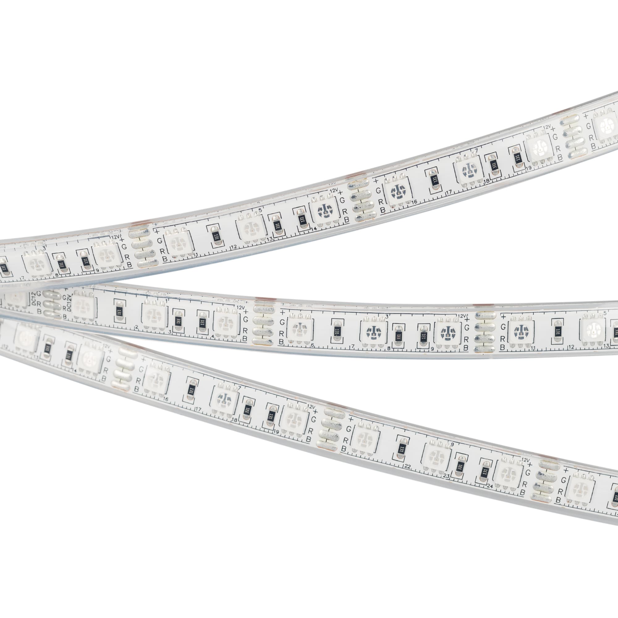 Светодиодная лента герметичная RTW-PU-B60-12.5mm 12V RGB (14.4 W/m, IP68, Wire 2m, 5m) (Arlight, -) 029599(3)