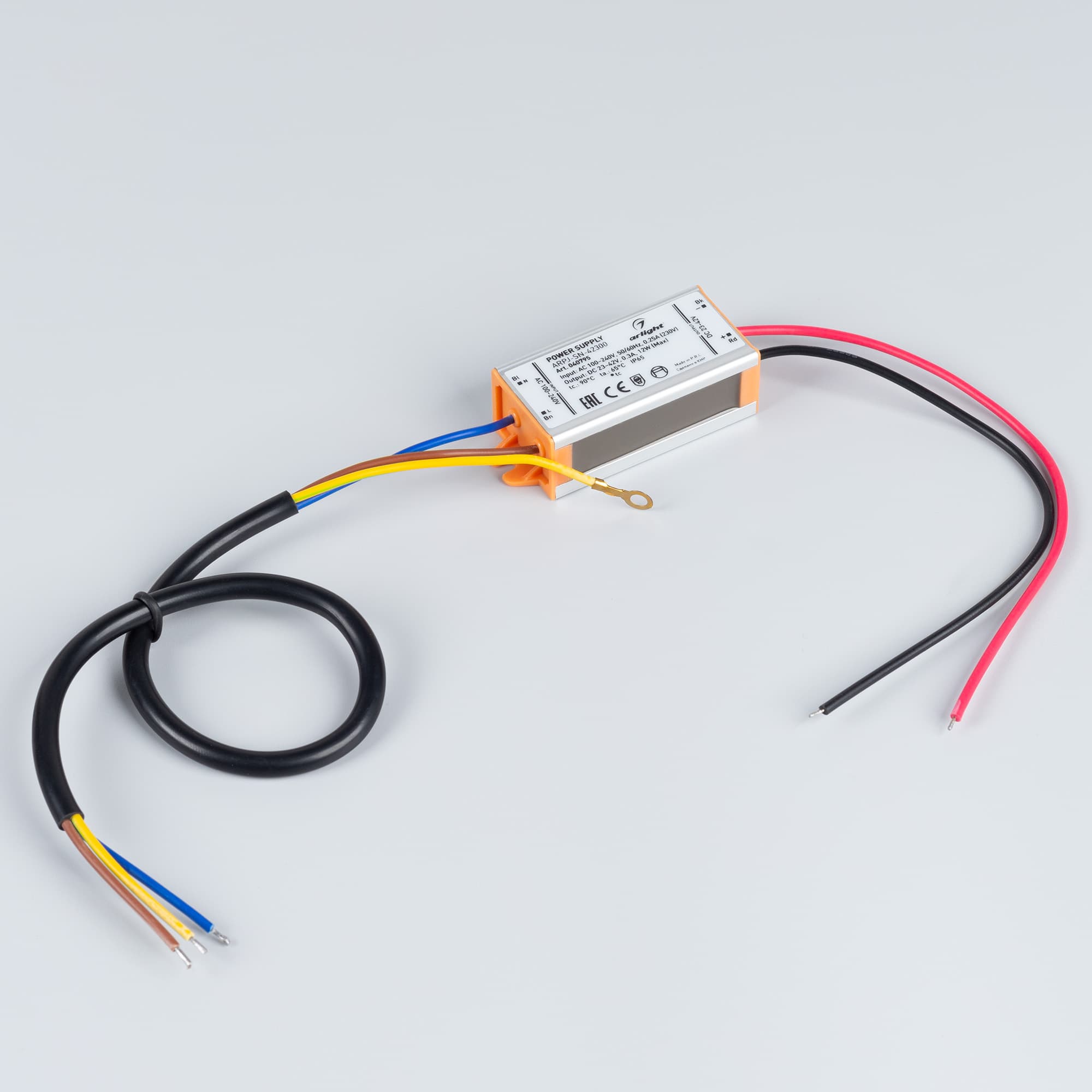 Блок питания ARPJ-SN-42300 (12W, 23-42V, 300mA) (Arlight, IP65 Металл, 3 года) 040795 — фото 2