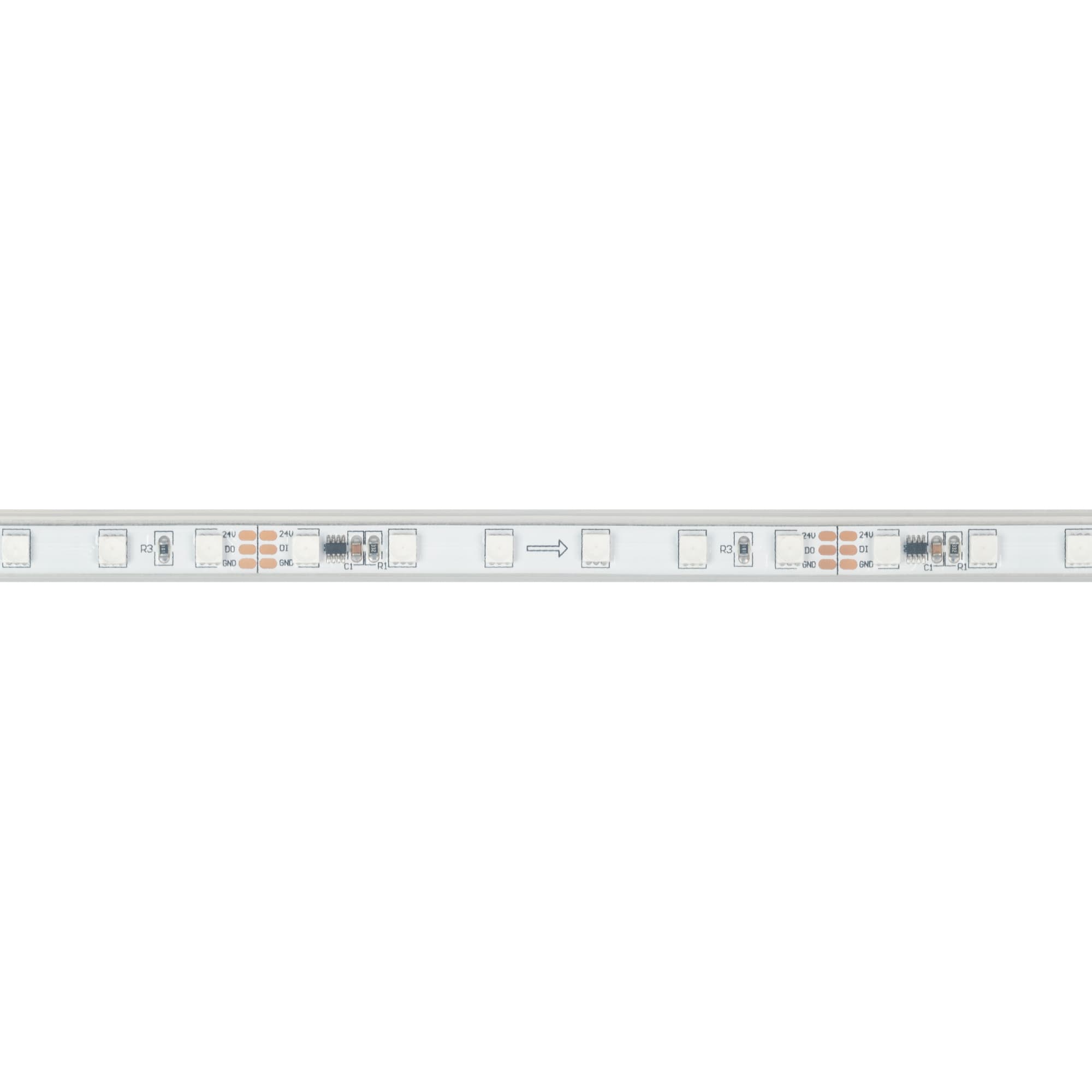 Светодиодная лента герметичная SPI-P-F72-11mm 24V RGB-PX6 (14.4 W/m, IP66, 3535, 5m) (Arlight, бегущий огонь) 030484(2) — фото 5