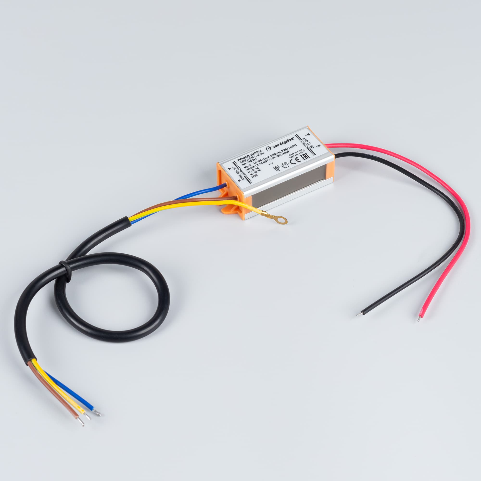 Блок питания ARPJ-SN-24500 (12W, 12-24V, 500mA) (Arlight, IP65 Металл, 3 года) 045399 — фото 2