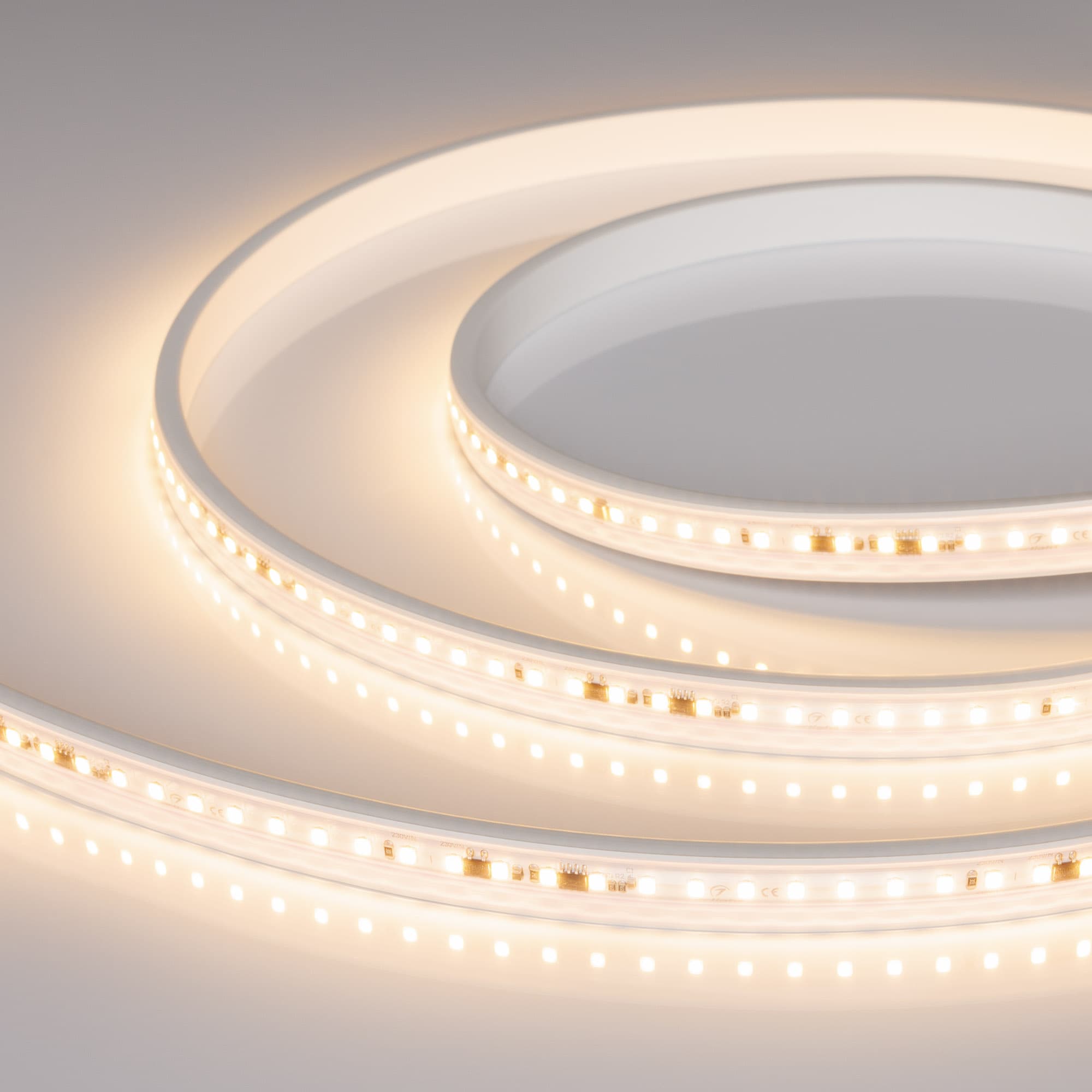 Светодиодная лента герметичная ARL-PV-A120-15mm 230V Warm3000 (15 W/m, IP65, 30m) (Arlight, -) 054704 — фото 1