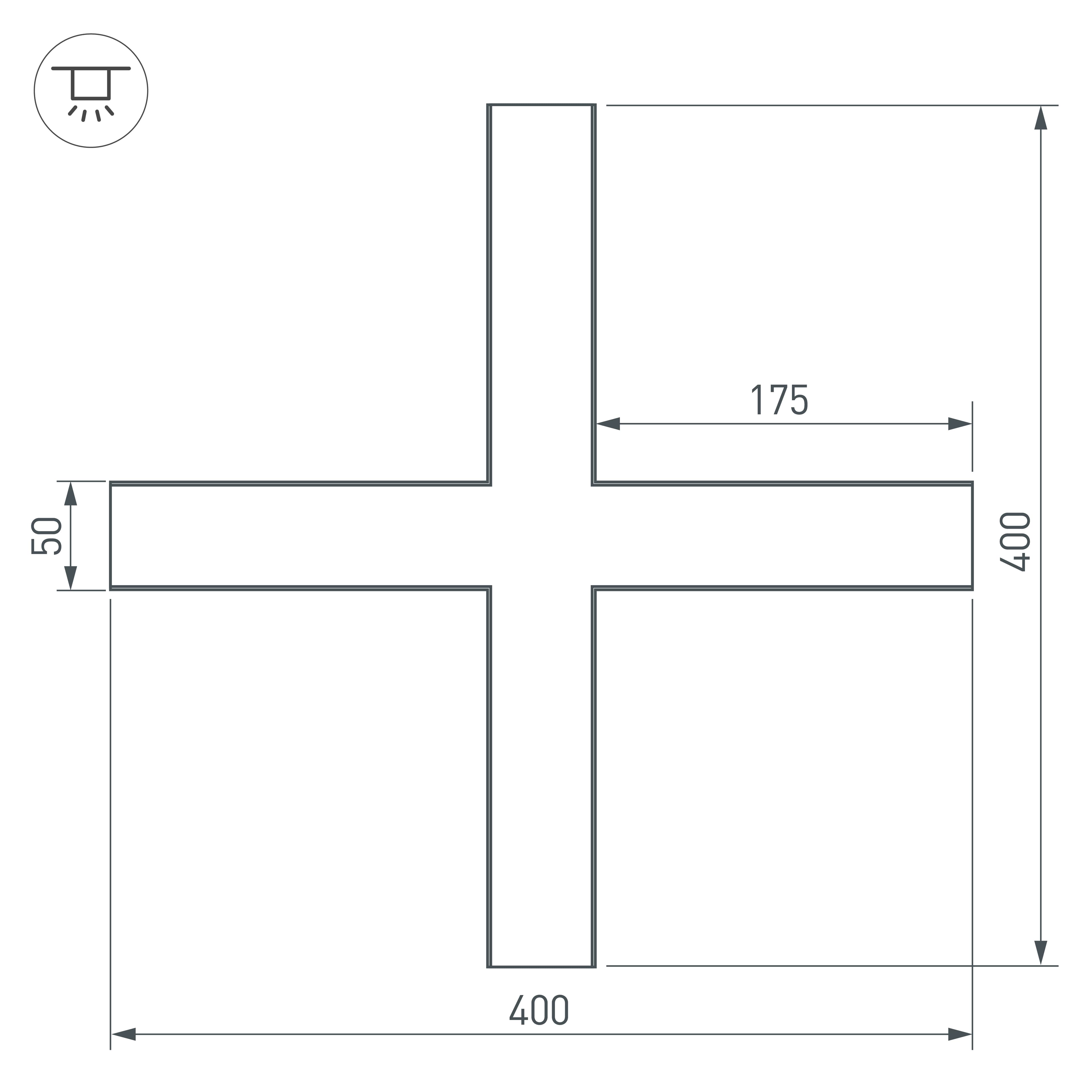 Крестовина SL-LINE-5035 (Arlight, Металл) 030118 — фото 2