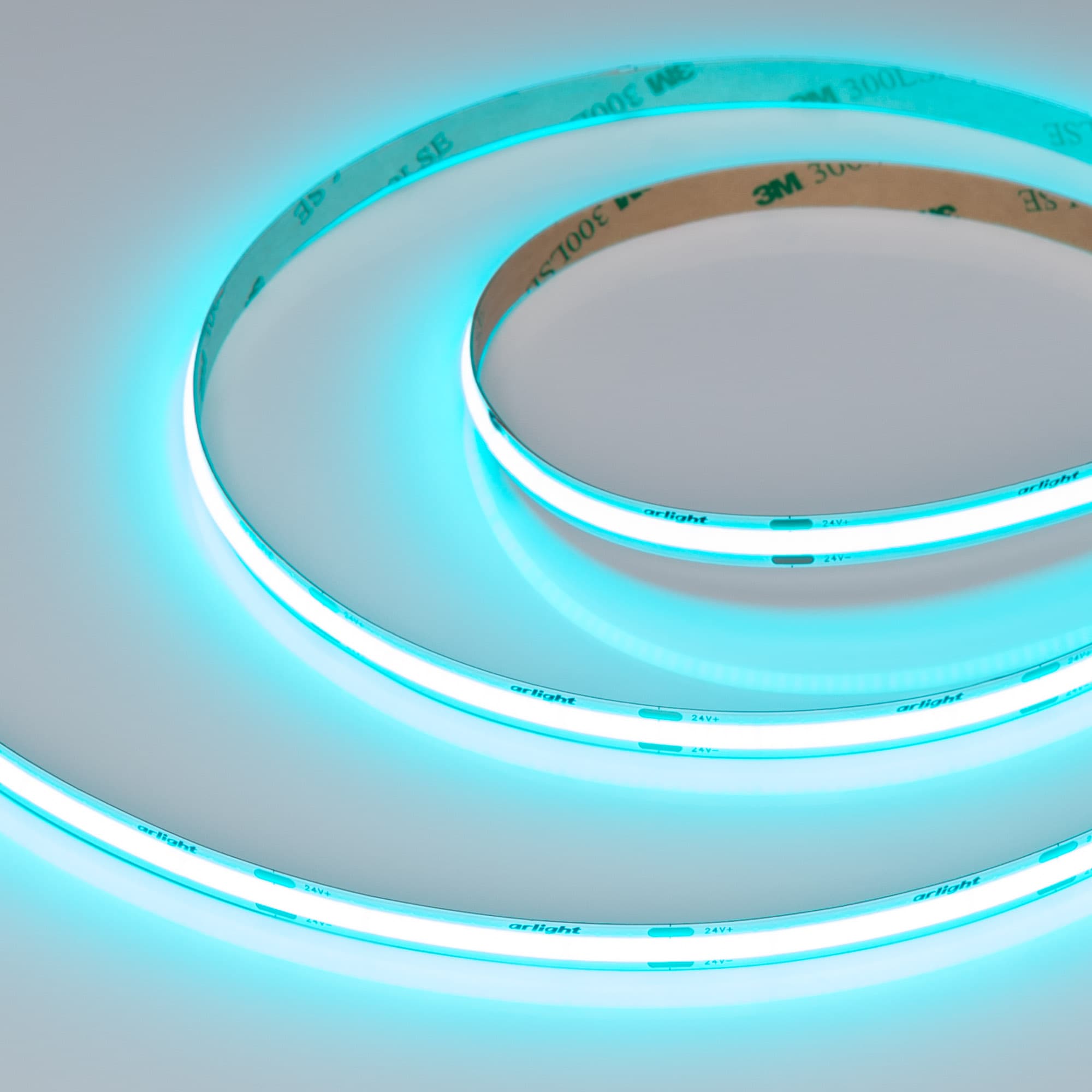 Светодиодная лента COB-X480-8mm 24V Aquamarine (8 W/m, IP20, 5m) (Arlight, -) 047735 — фото 1