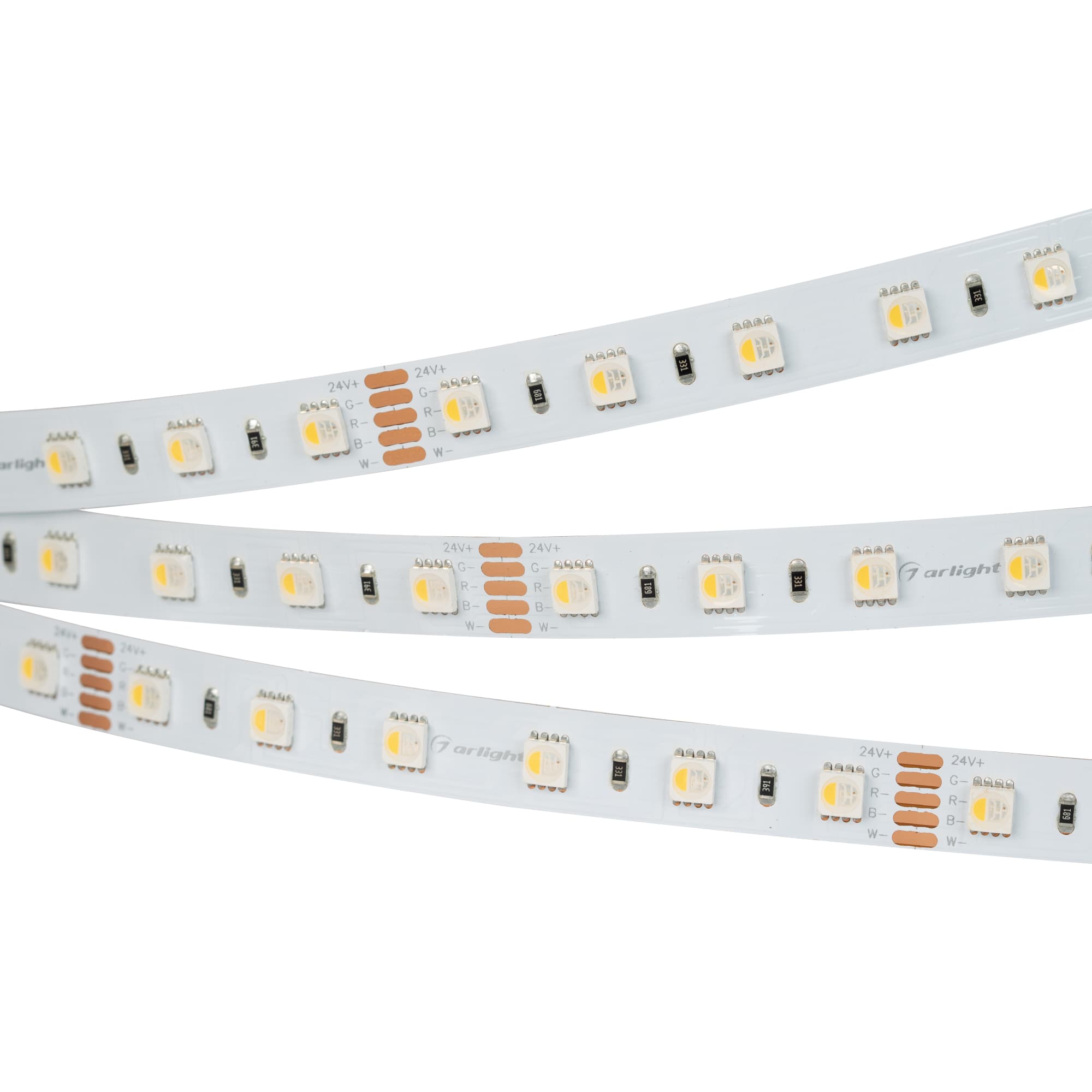 Светодиодная лента RT-B60-12mm 24V RGBW-White-4-in-1 (19.2 W/m, IP20, 5060, 5m) (Arlight, Открытый) 019096(2) — фото 2