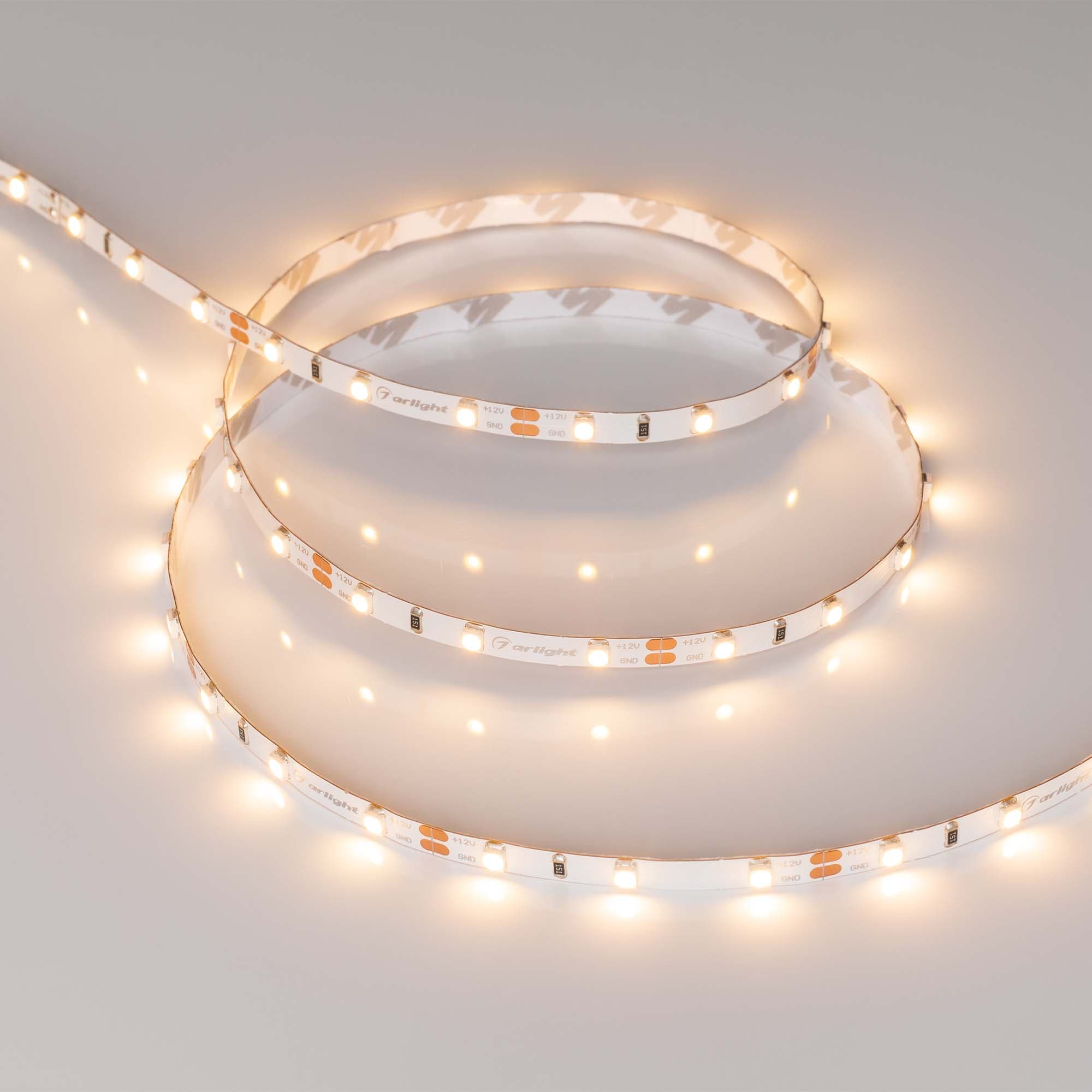 Светодиодная лента RT-A60-5mm 12V Warm2700 (4.8 W/m, IP20, 2835, 5m) (Arlight, 4.8 Вт/м, IP20) 028615(2) — фото 4