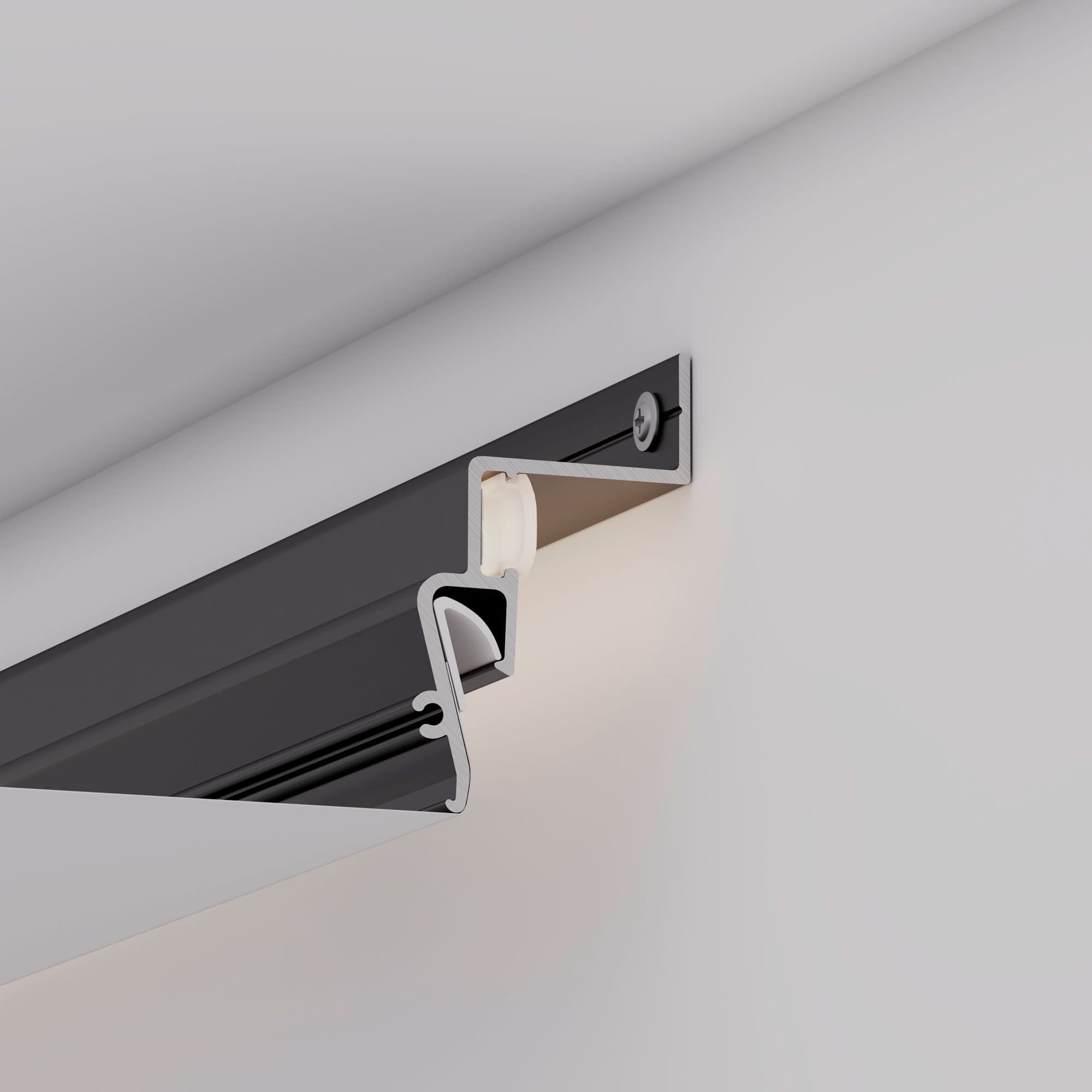 Профиль STRETCH-SHADOW-M-2000 BLACK (A2-CONTOUR-PRO) (Arlight, Алюминий) 039510(1) Arlight — фото 4