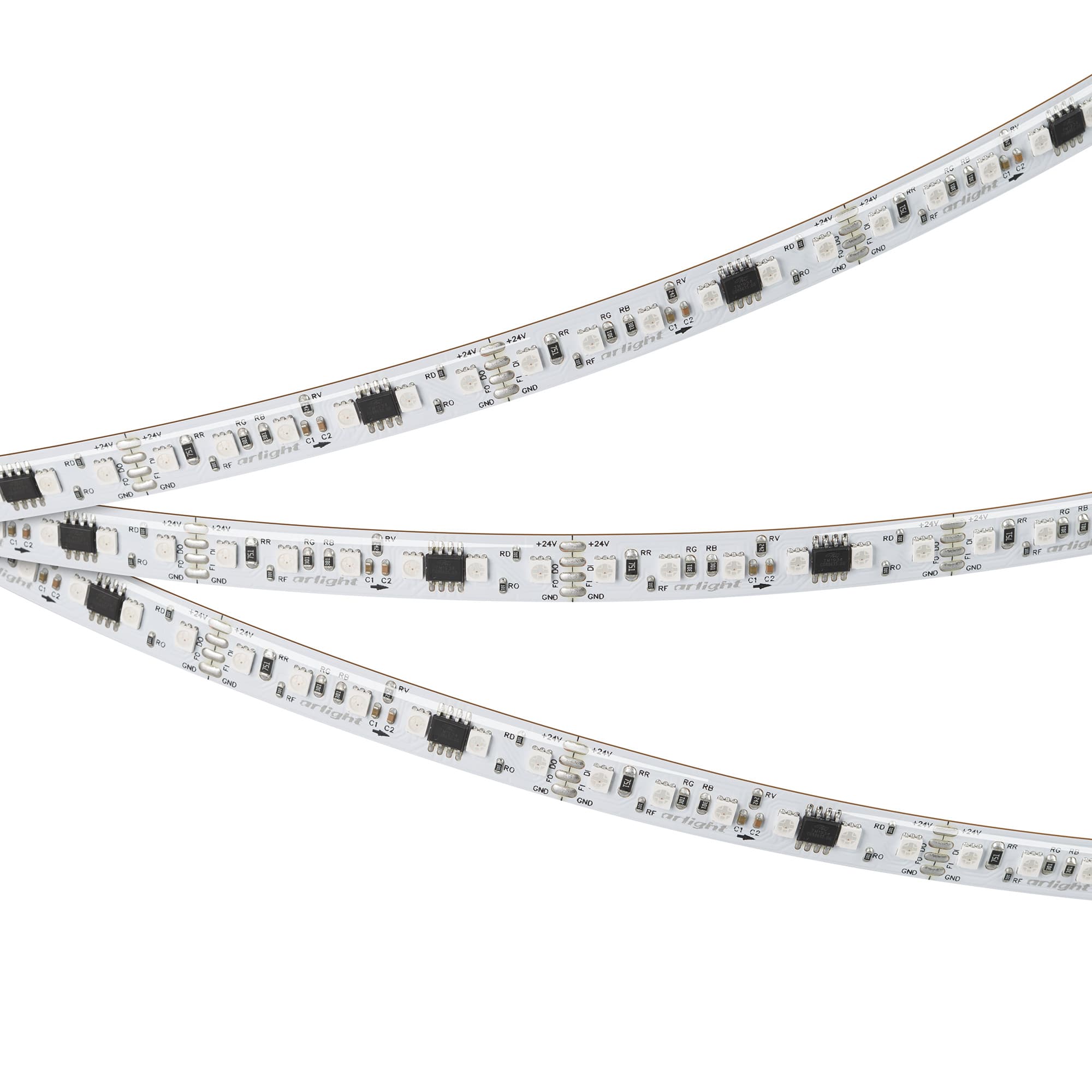 Светодиодная лента герметичная SPI-SE-A120-10mm 24V RGB-PX6-BPT (23 W/m, IP65, 2835, 5m) (Arlight, бегущий огонь) 049451 — фото 4