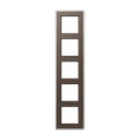 A VIVA Рамка 5-ная, стекло цвет мокко, Jung AV585GLMMO