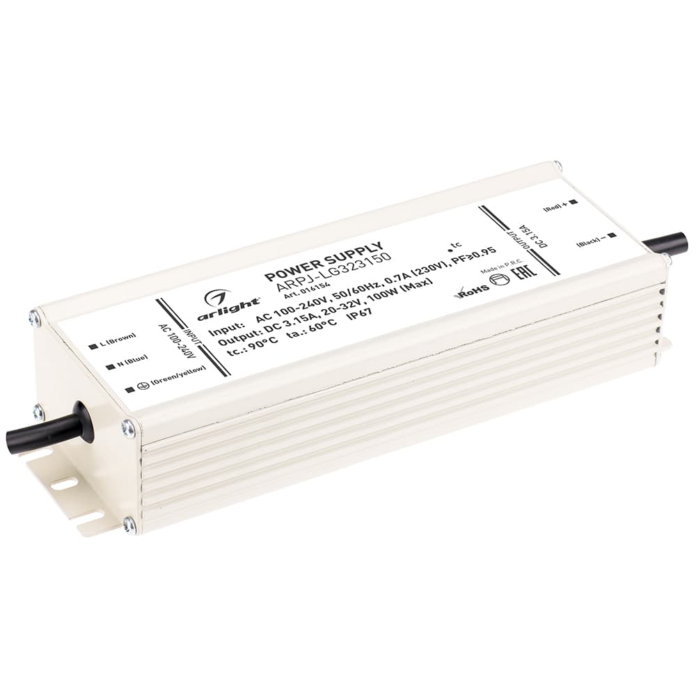Блок питания ARPJ-LG323150 (100W, 3150mA, PFC) (Arlight, IP67 Металл, 2 года) 016154 Arlight