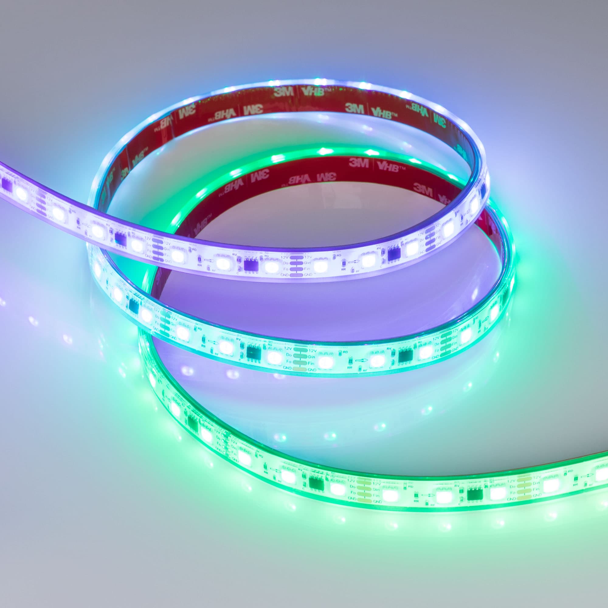 Светодиодная лента герметичная SPI-PS-B60-12mm 12V RGB-PX3-BPT (12 W/m, IP67, 5060, 5m) (Arlight, бегущий огонь) 039599 — фото 1