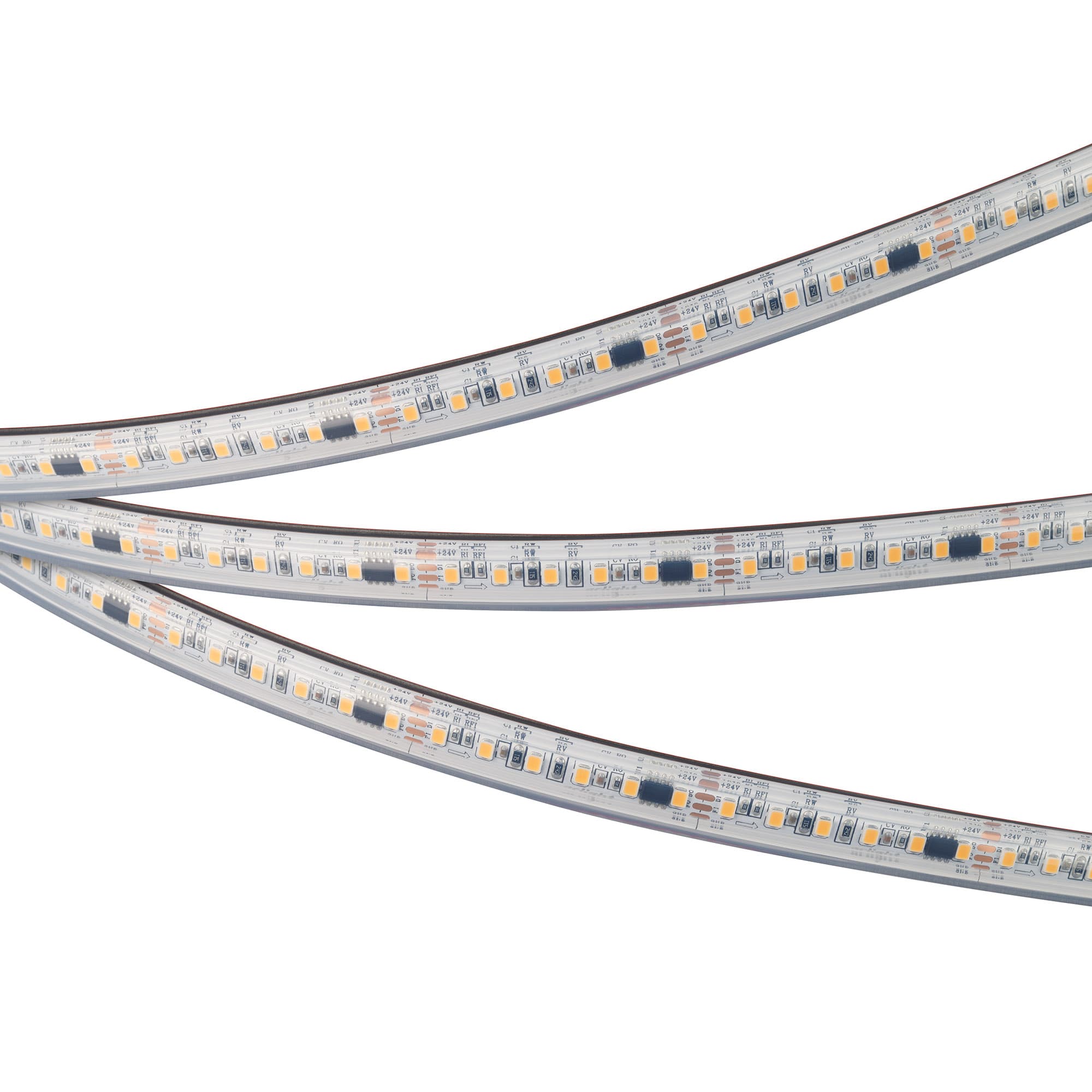 Светодиодная лента герметичная SPI-PS-A120-12mm 24V Warm2700-PX6-BPT (11 W/m, IP67, 2835, 5m) (Arlight, бегущий огонь) 049448 — фото 2