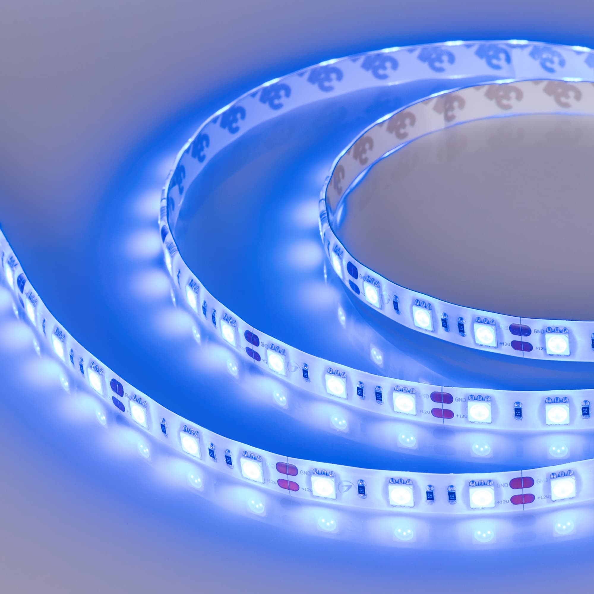 Светодиодная лента RTW 2-5000SE 12V Blue 2x (5060, 300 LED, LUX) (Arlight, 14.4 Вт/м, IP65) 014882 — фото 2