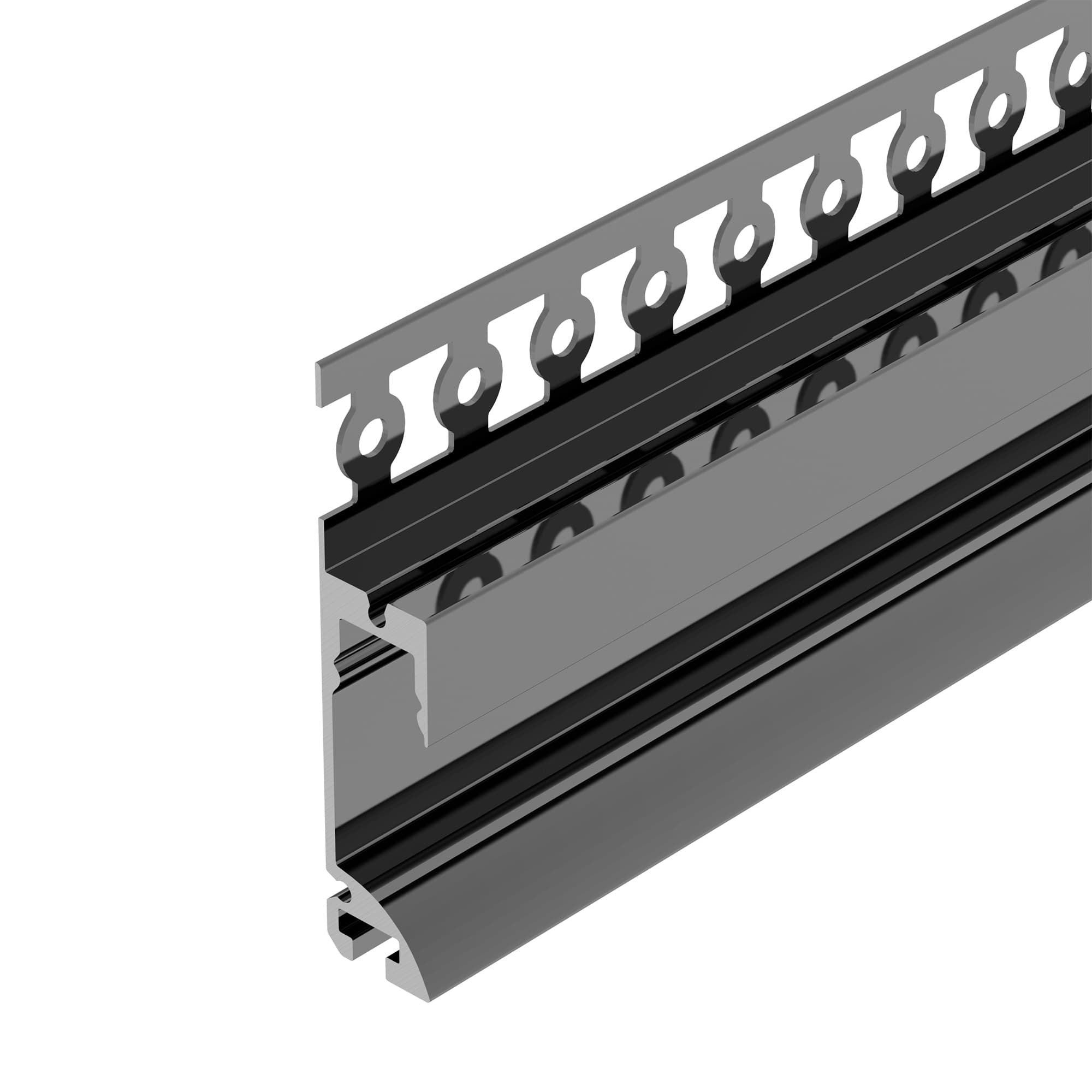 Профиль PLINTUS-FANTOM-L-2000 BLACK (Arlight, Алюминий) 041213 — фото 2