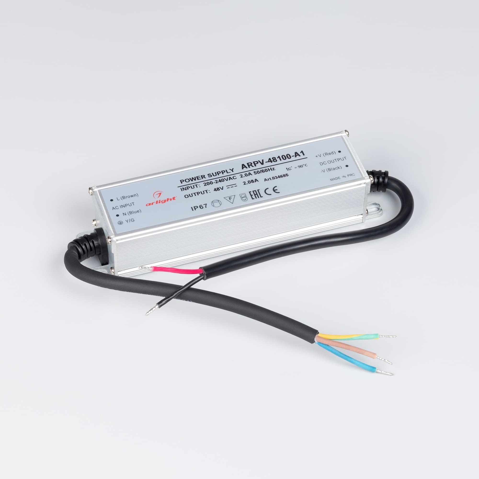 Блок питания ARPV-48100-A1 (48V, 2.08A, 100W) (Arlight, IP67 Металл, 3 года) 034685 Arlight — фото 2