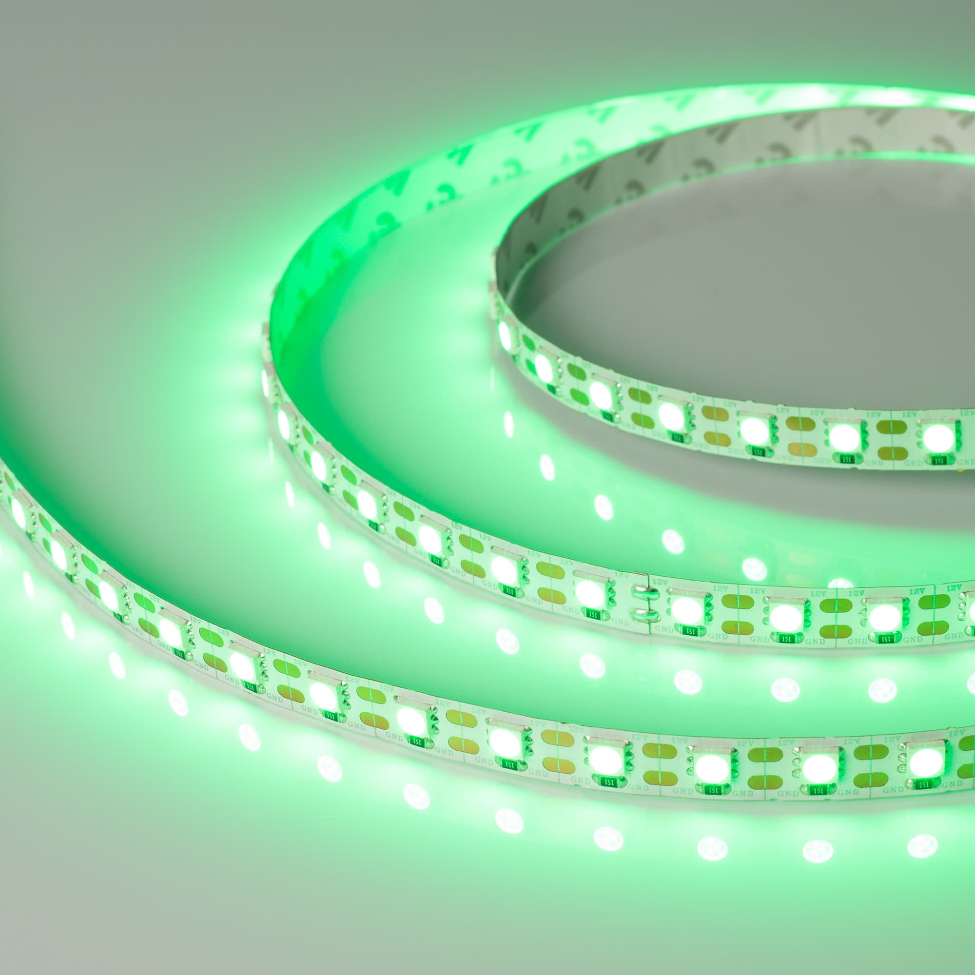 Светодиодная лента RT 2-5000 12V Cx1 Green 2x (5060, 360 LED, LUX) (Arlight, 15.6 Вт/м, IP20) 011710 — фото 3