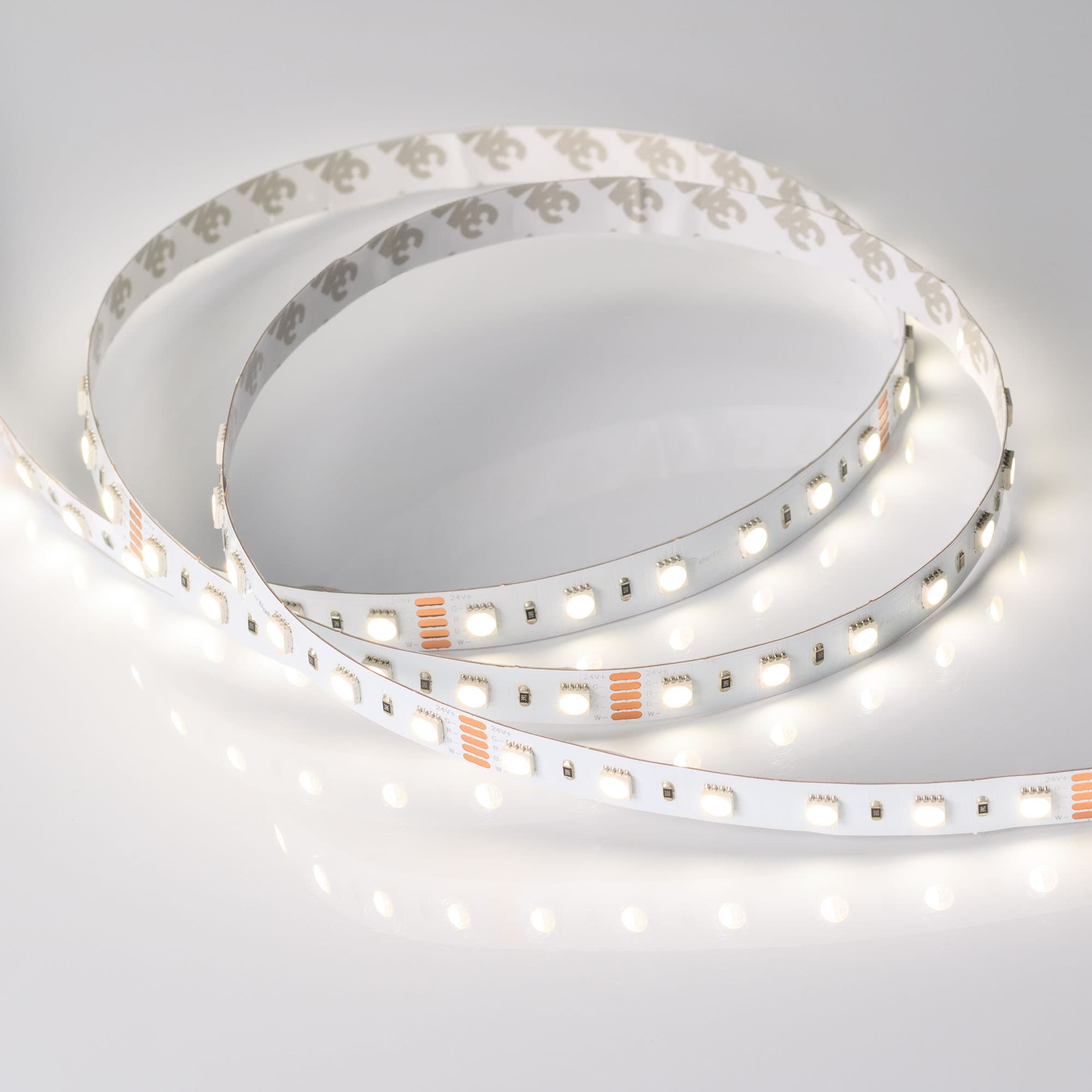 Светодиодная лента RT 2-5000 24V RGBW-One Day 2x (5060, 300 LED, LUX) (Arlight, 19.2 Вт/м, IP20) 019151 — фото 3