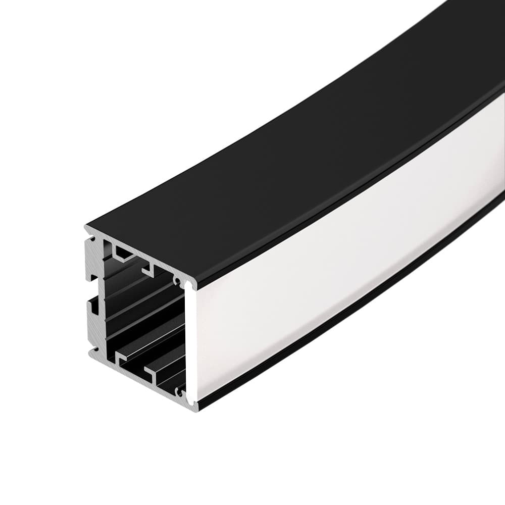 Профиль SL-ARC-3535-D1500-W90 BLACK (1180мм, дуга 1 из 4) (Arlight, Алюминий) 026599 Arlight — фото 1