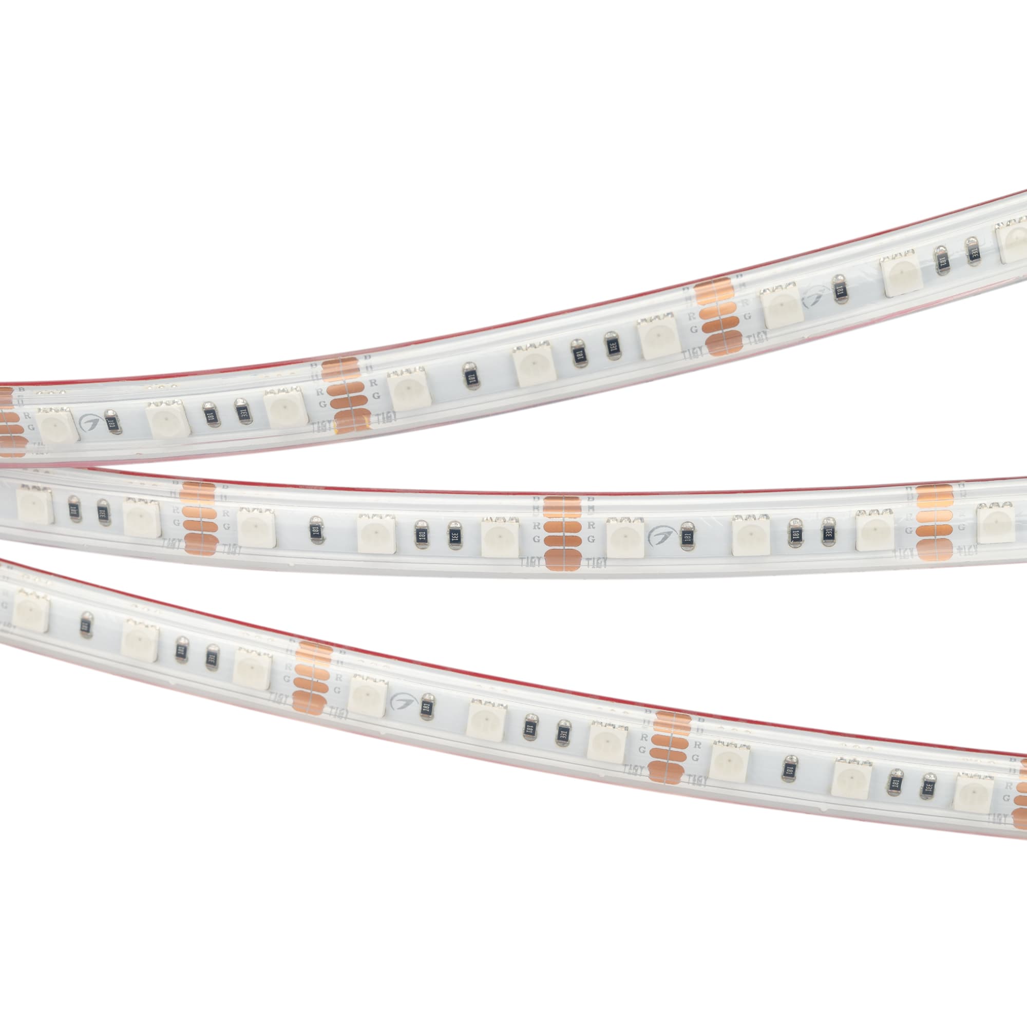 Светодиодная лента RTW 2-5000PS 12V RGB 2x (5060, 300 LED, LUX) (Arlight, 14.4 Вт/м, IP67) 021402 — фото 1