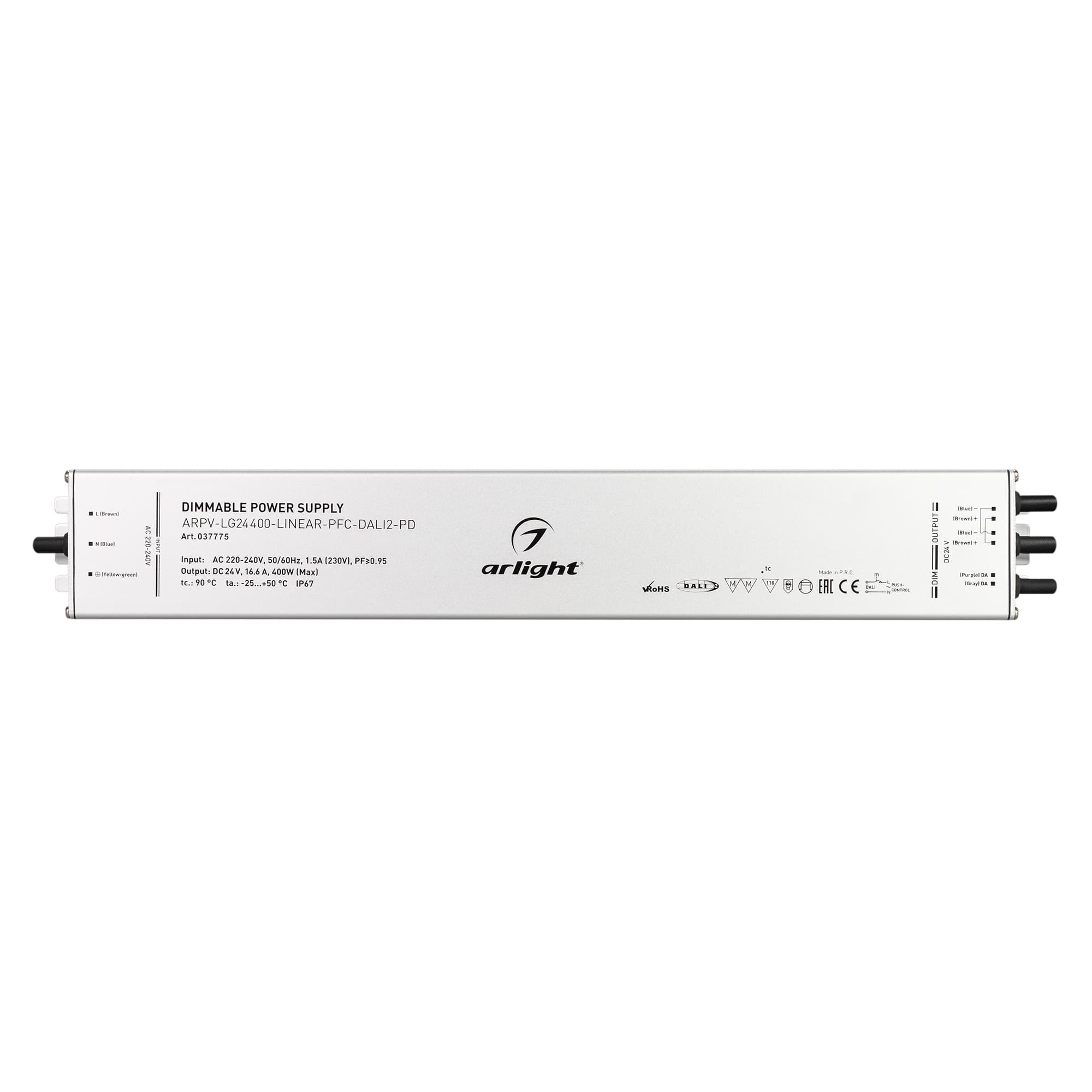 Блок питания ARPV-LG24400-LINEAR-PFC-DALI2-PD (24V, 16.7A, 400W) (Arlight, IP67 Металл, 5 лет) 037775 — фото 3
