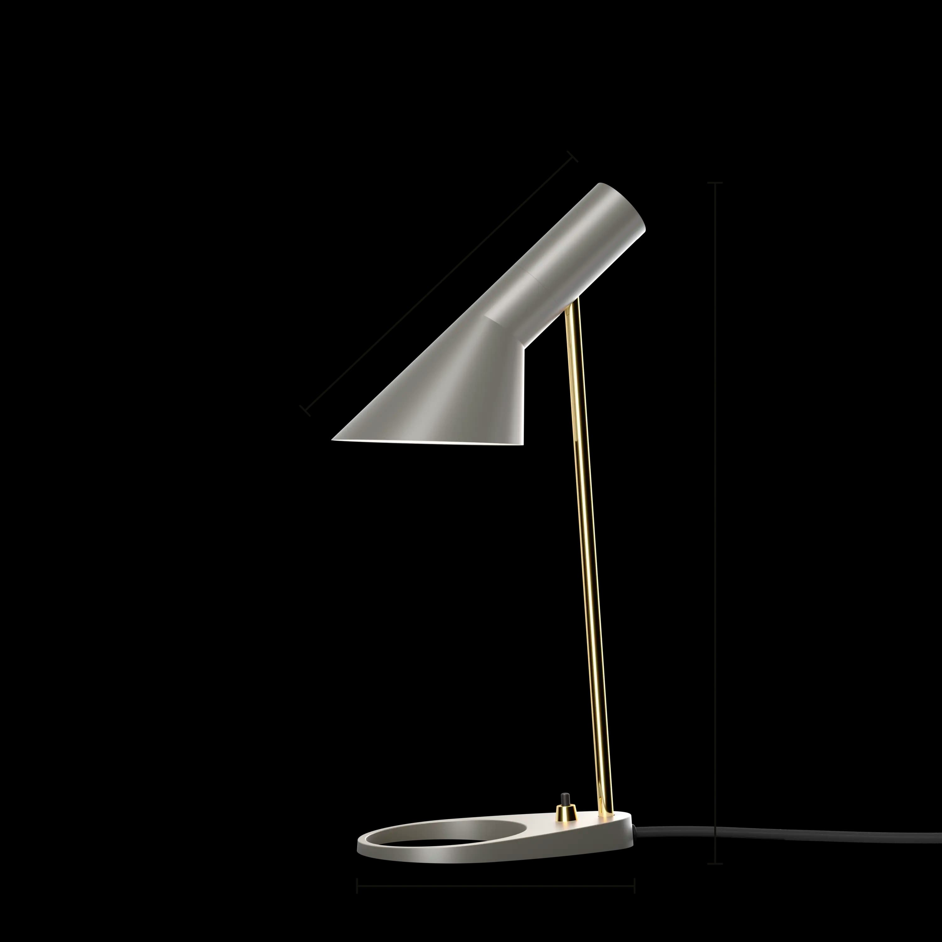 Louis Poulsen AJ Mini Table Lamp Brass/warm grey — фото 3