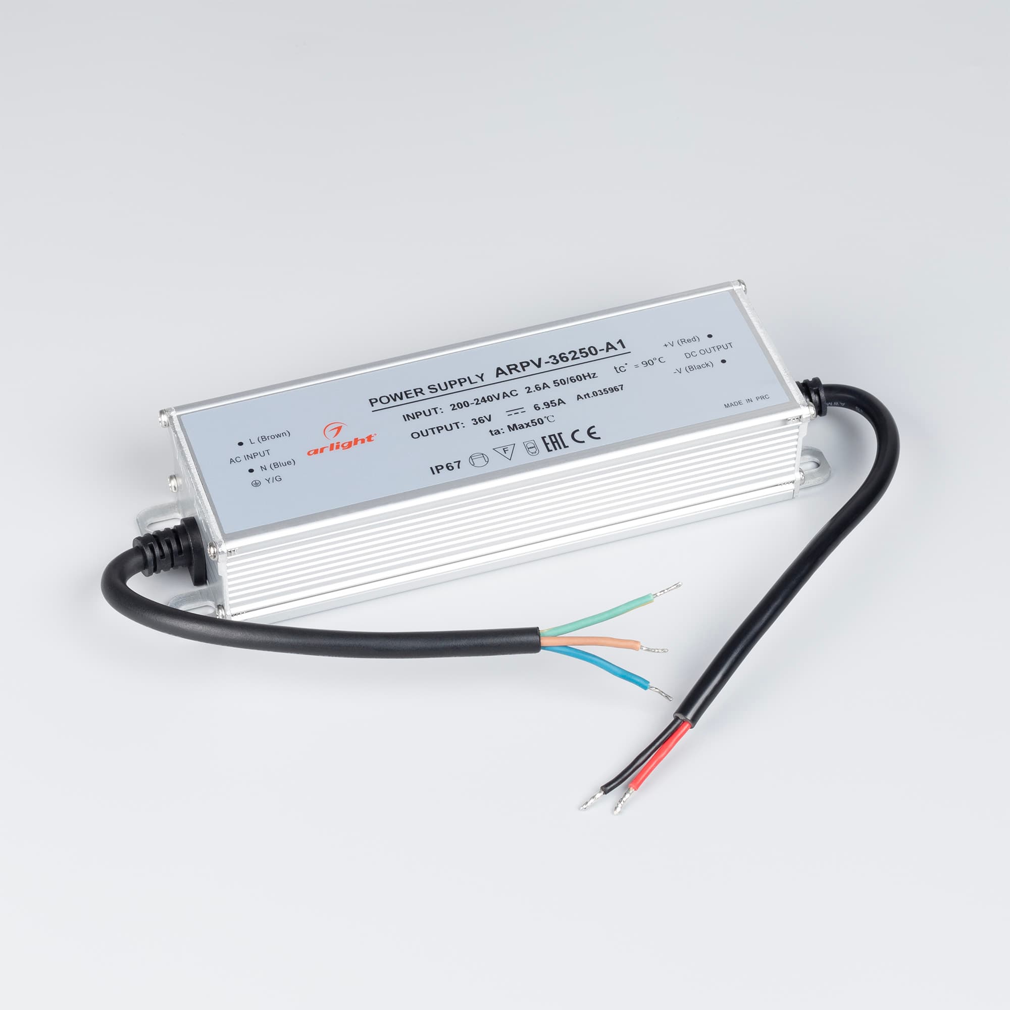 Блок питания ARPV-36250-A1 (36V, 6.95A, 250W) (Arlight, IP67 Металл, 3 года) 035967 — фото 2