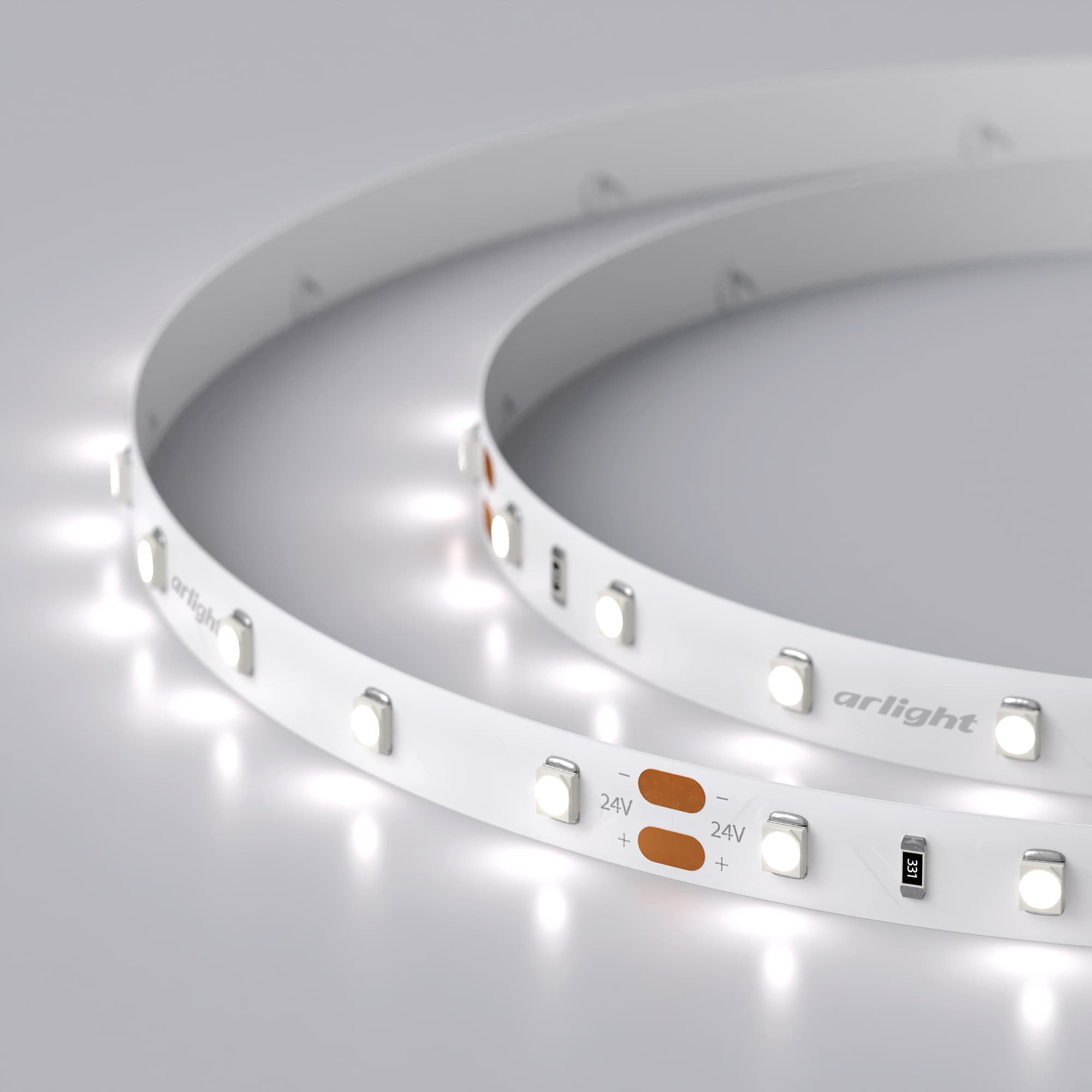Светодиодная лента RT 2-5000 24V White6000 (3528, 300 LED, LUX) (Arlight, 4.8 Вт/м, IP20) 011504(B) — фото 3