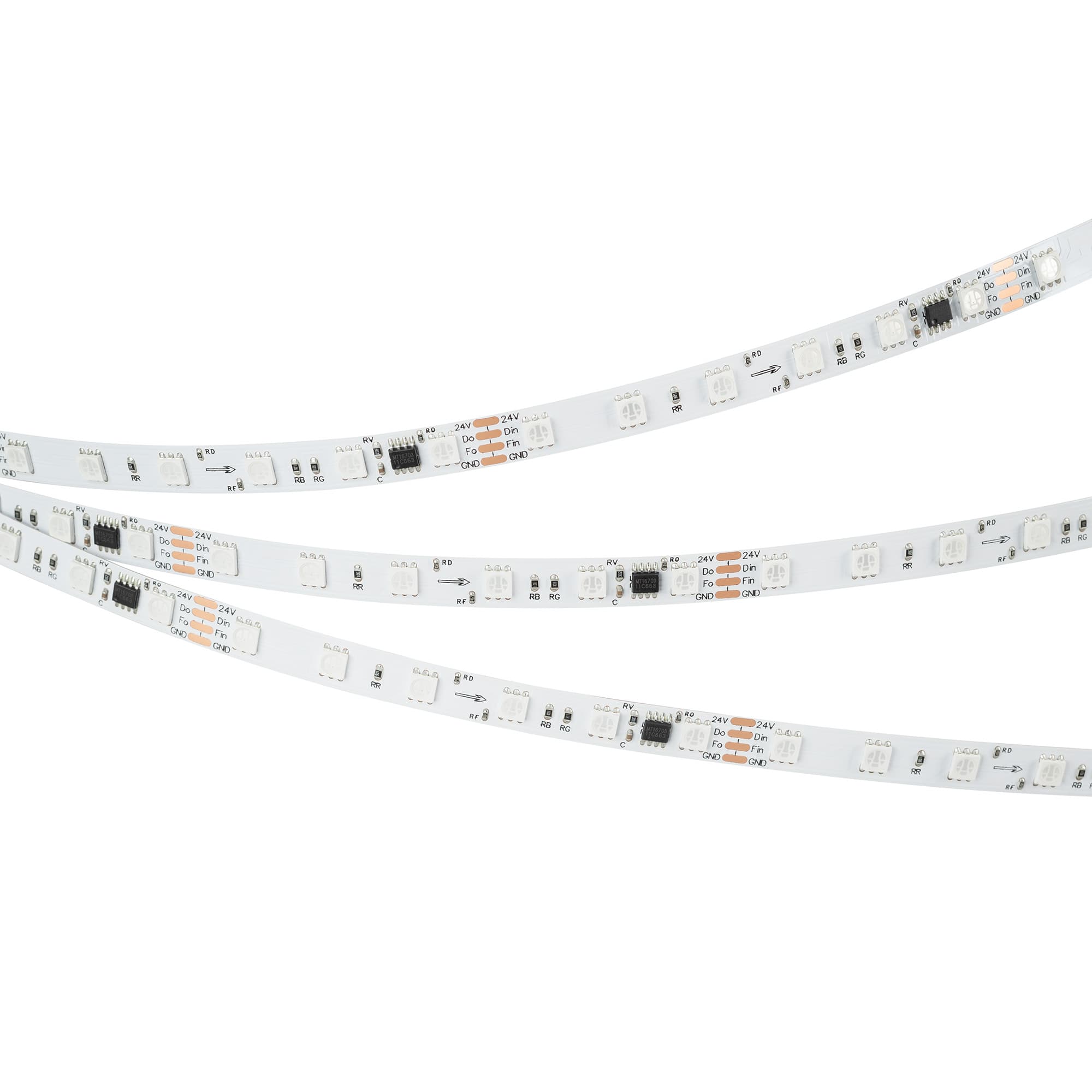 Светодиодная лента SPI-B60-10mm 24V RGB-PX6-BPT (12 W/m, IP20, 5060, 5m) (Arlight, бегущий огонь) 039180 — фото 3