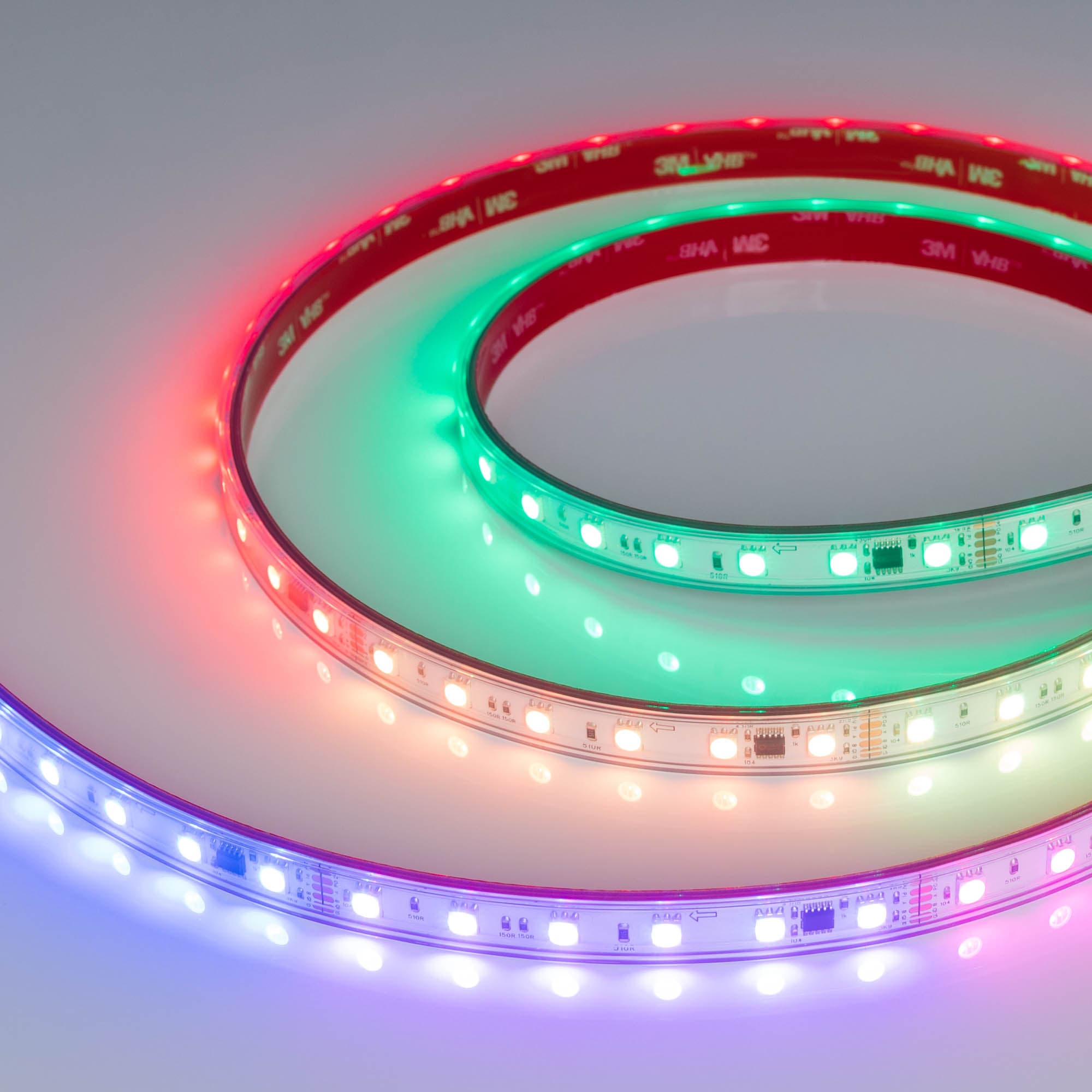 Светодиодная лента герметичная DMX-PFS-B60-12mm 24V RGB-PX6 (14 W/m, IP68, 5060, 5m) (Arlight, -) 039608 — фото 1