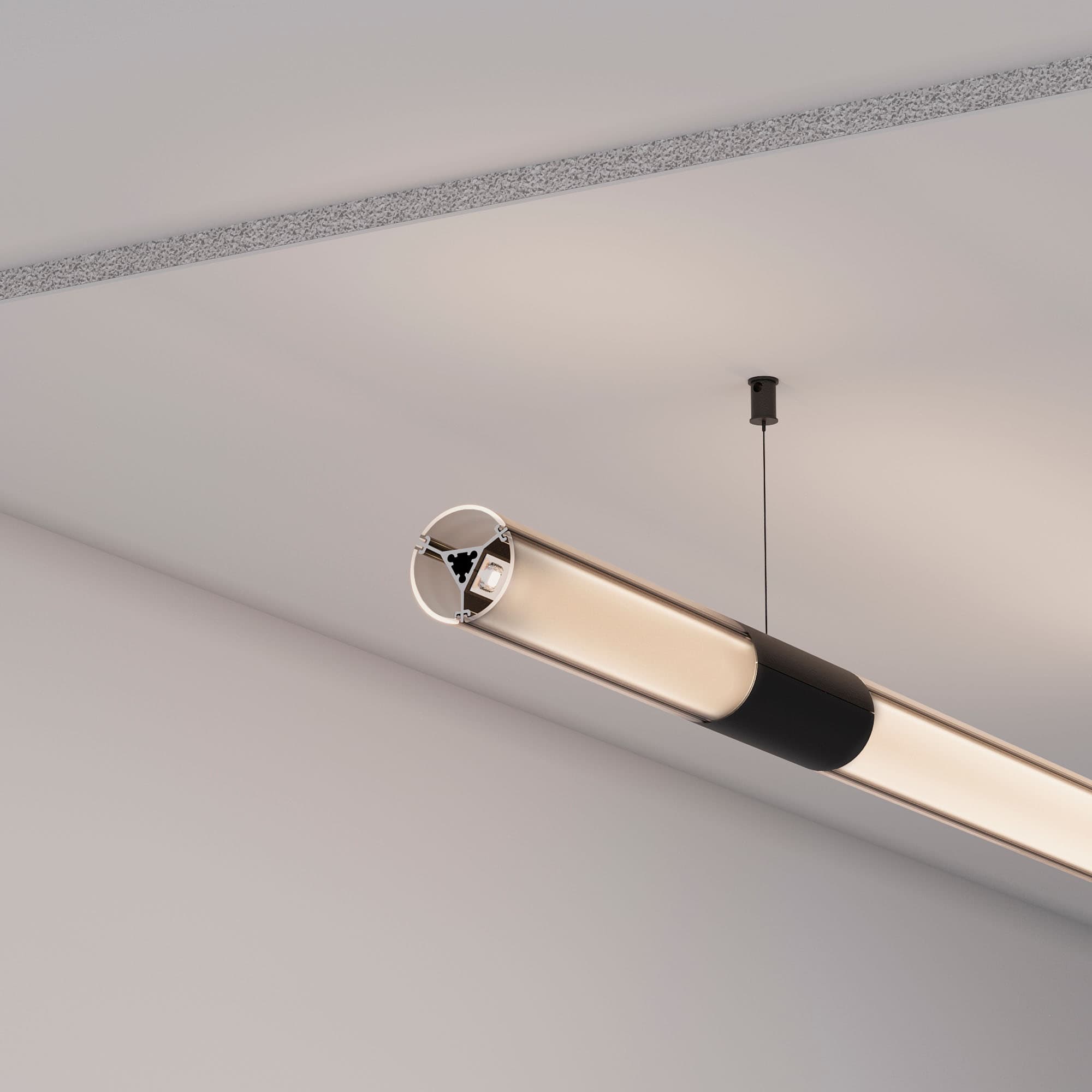 Профиль ROUND-D36-360-2500 ANOD BLACK (Arlight, Алюминий) 050250 Arlight — фото 5