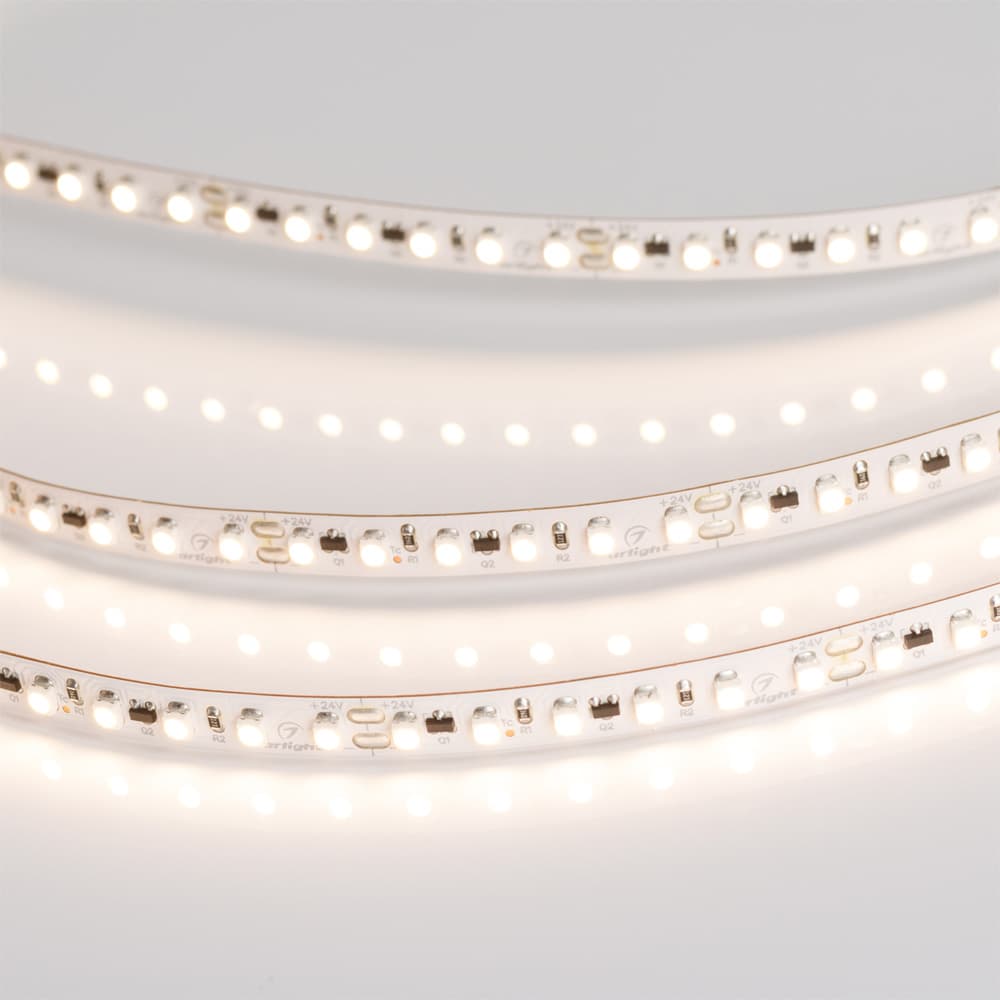 Светодиодная лента RT-10000 24V Warm3000 2x (3528, 120 LED/m, 10m) (Arlight, 9.6 Вт/м, IP20) 025007 — фото 2