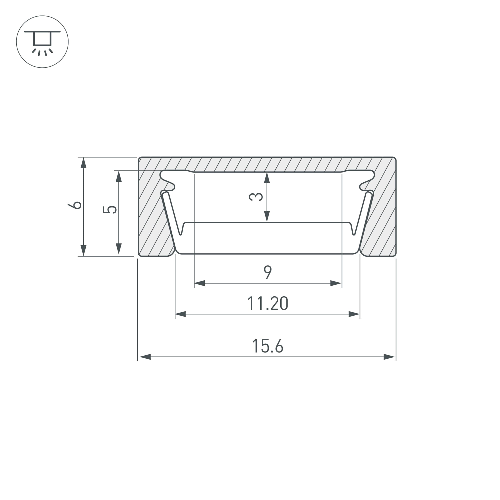 Профиль MIC-M-2000 (Arlight, Алюминий) 044530 — фото 6