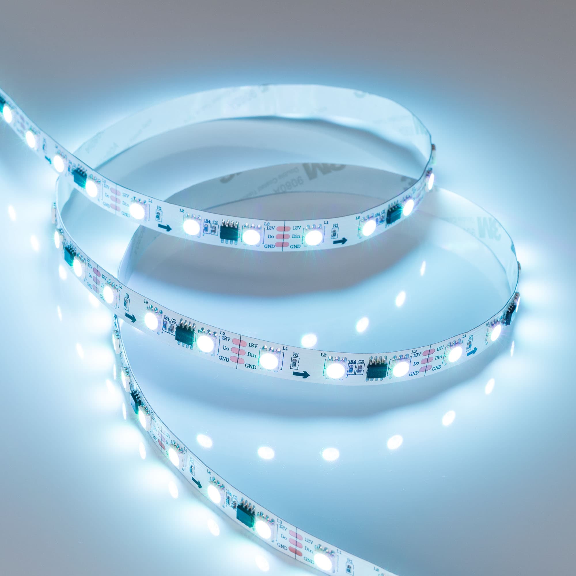 Светодиодная лента SPI-5000-5060-60 12V Cx3 RGB (10mm, 14.4W/m, IP20) (Arlight, бегущий огонь) 026367(1) — фото 6