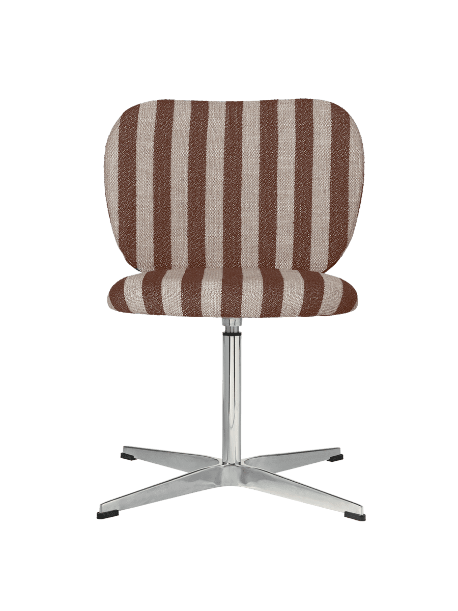 Ferm Living Rico Chair - Swivel - Louisiana - Sand/Chocolate ferm LIVING — фото 1