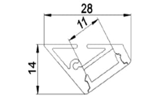 Профиль с экраном SL-CON-H28-2500 ANOD+OPAL (Arlight, -) 020476 — фото 2