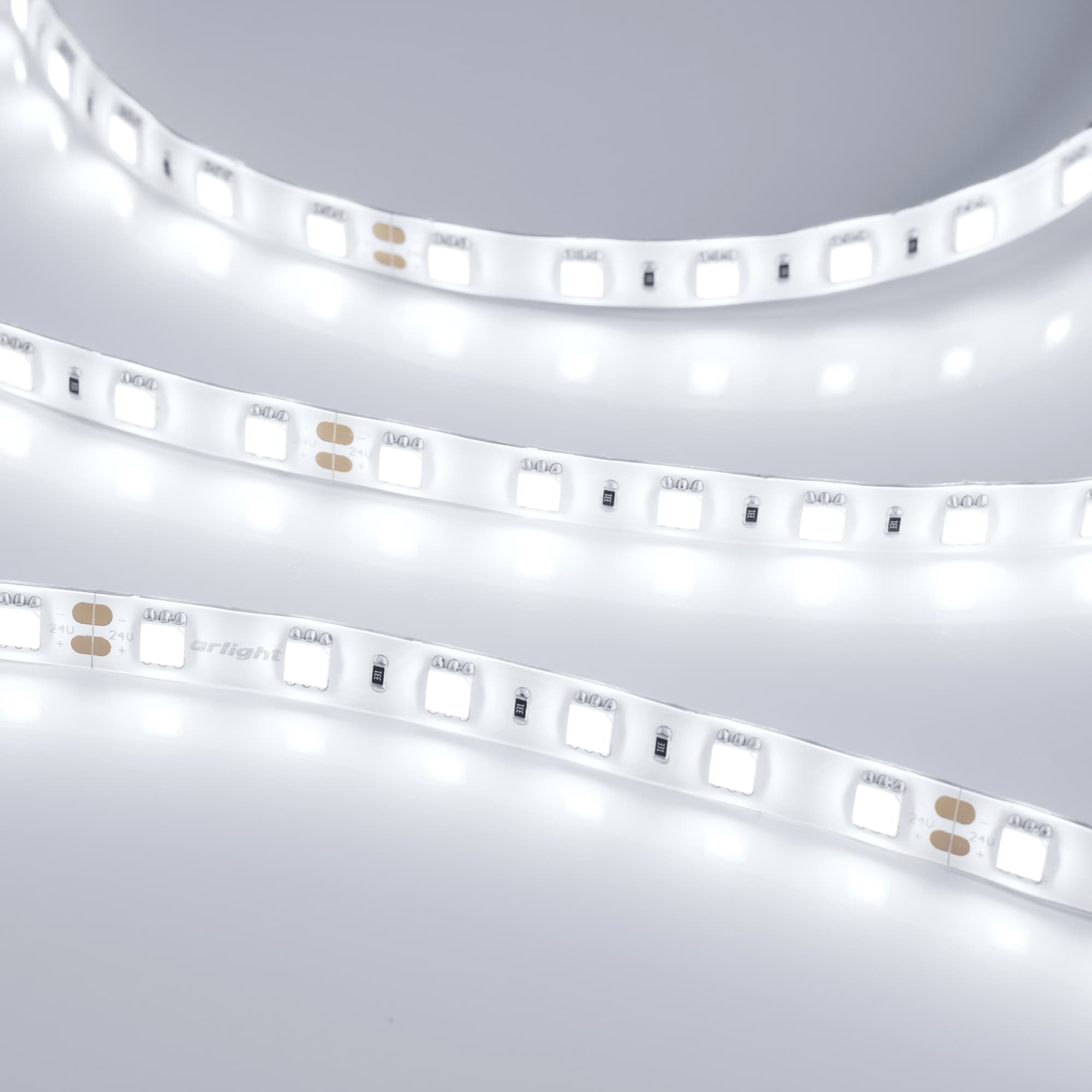 Светодиодная лента RTW 2-5000SE 24V White 2x (5060, 300 LED, LUX) (Arlight, 14.4 Вт/м, IP65) 014626(B) — фото 4