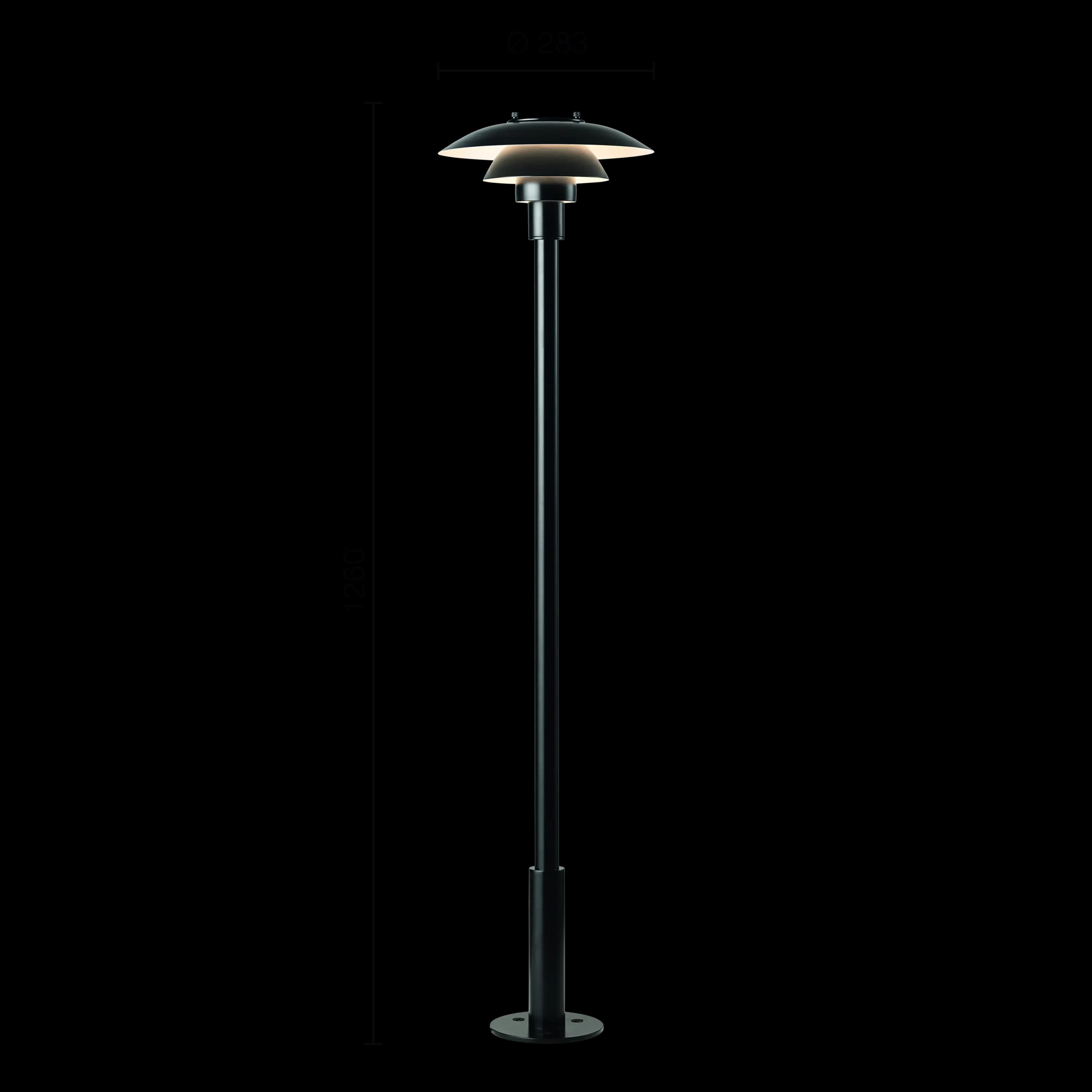 Louis Poulsen PH 3-2½ Bollard Black 1260mm — фото 8