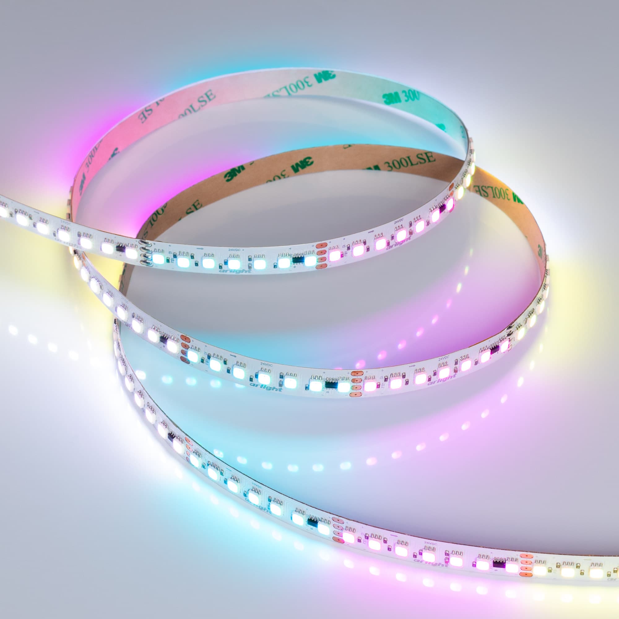 Светодиодная лента SPI-F140-10mm 24V RGB-PX7-BPT (22 W/m, IP20, 3535, 5m) (Arlight, бегущий огонь) 043132 — фото 3