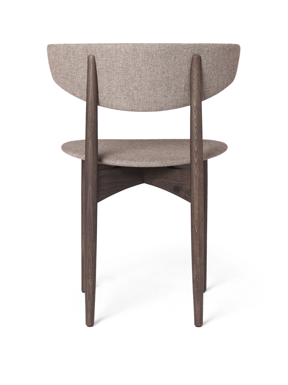 Ferm Living Herman Dining Chair - Upholstered - Main Line Flax - Dark Stained Beech/Coffee ferm LIVING — фото 3