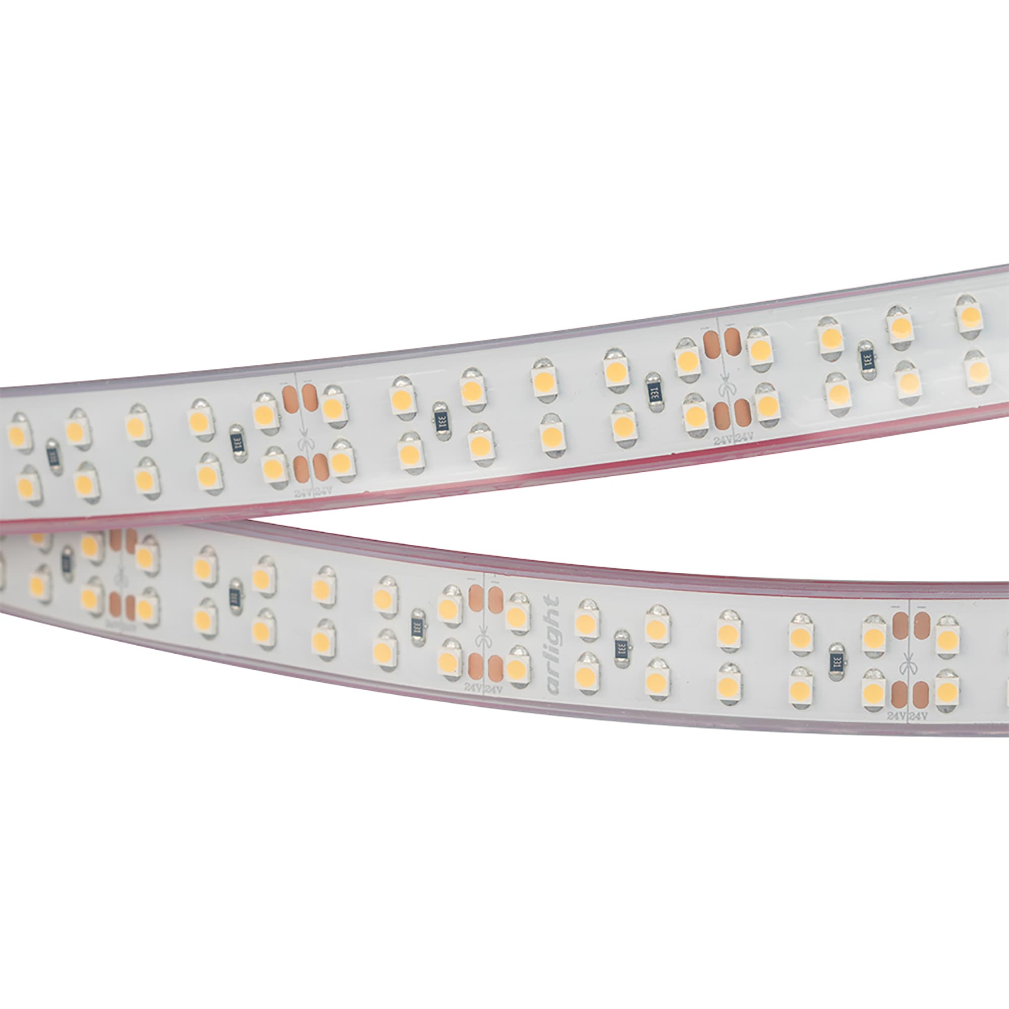 Светодиодная лента RTW 2-5000P 24V Warm2700 2x2 (3528, 1200 LED, LUX) (Arlight, 19.2 Вт/м, IP66) 014954 — фото 1