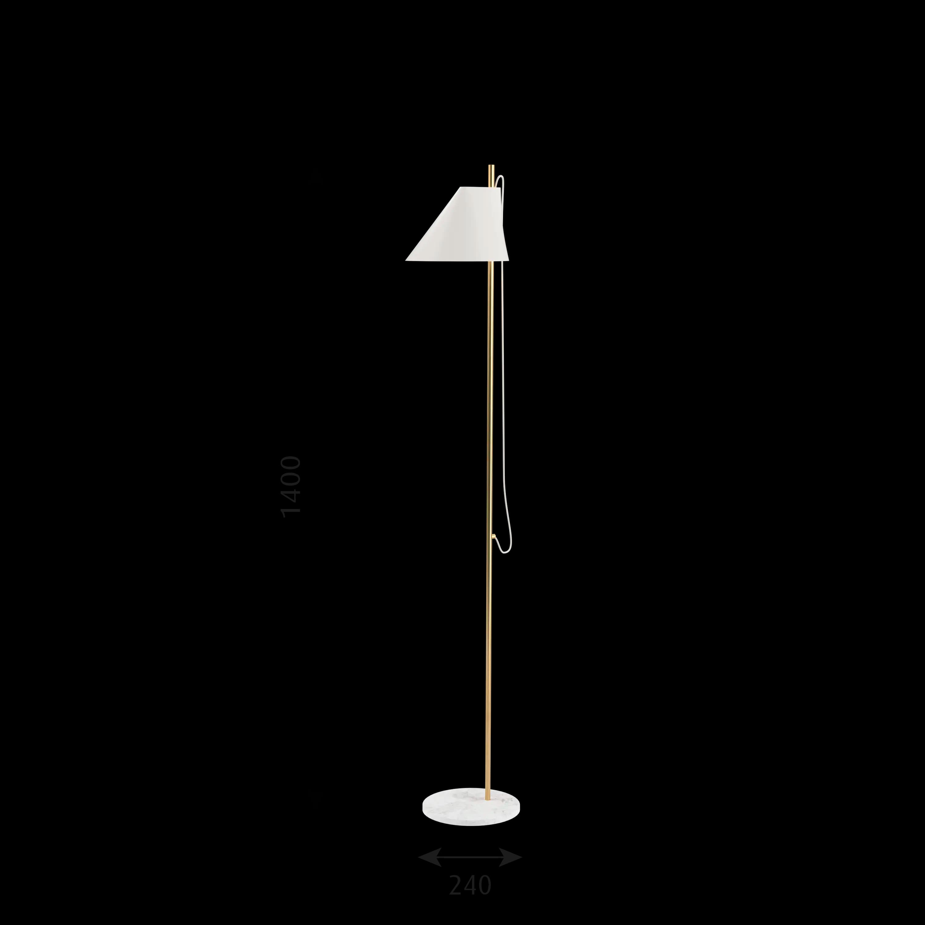 Louis Poulsen Yuh Floor Lamp Brass/white — фото 12