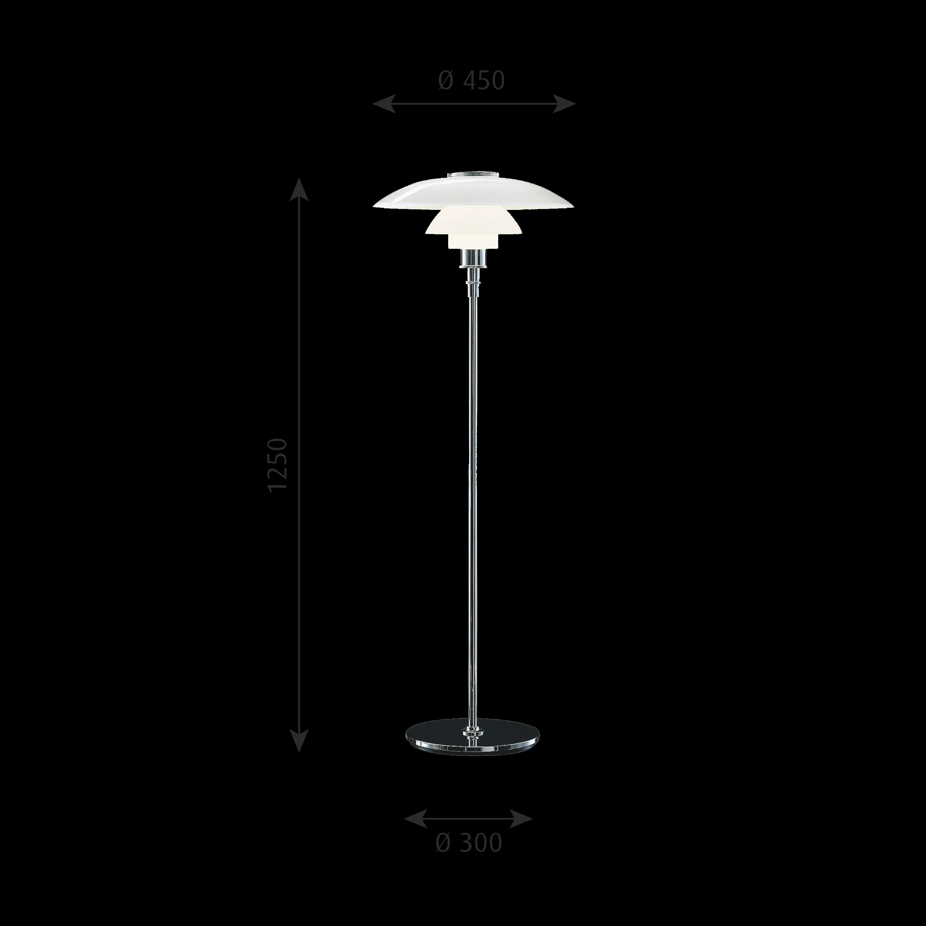 Louis Poulsen PH 4½-3½ Floor Lamp High lustre chrome plated — фото 6